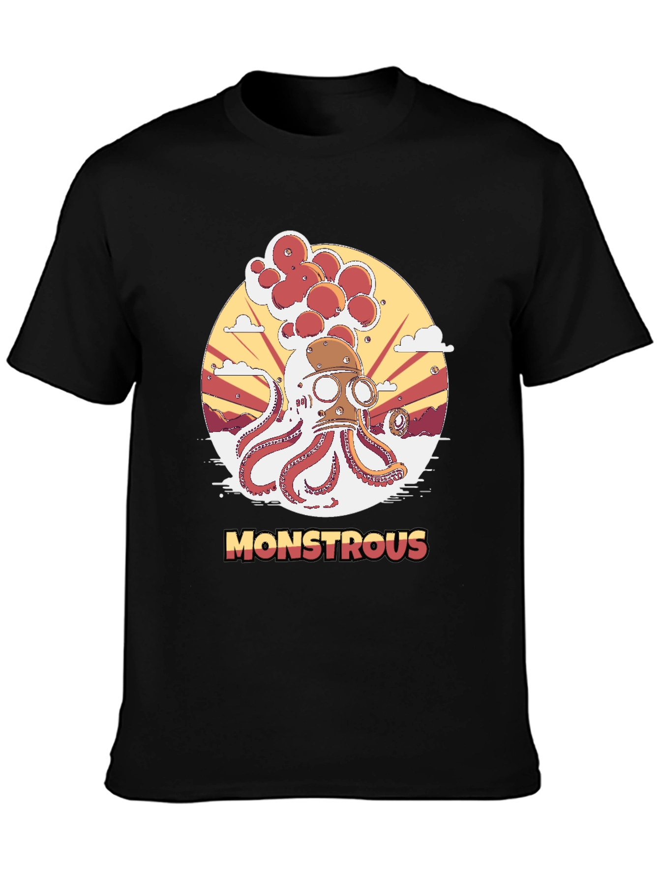 Monstrous Octopus Graphic T-Shirt - Unique Design