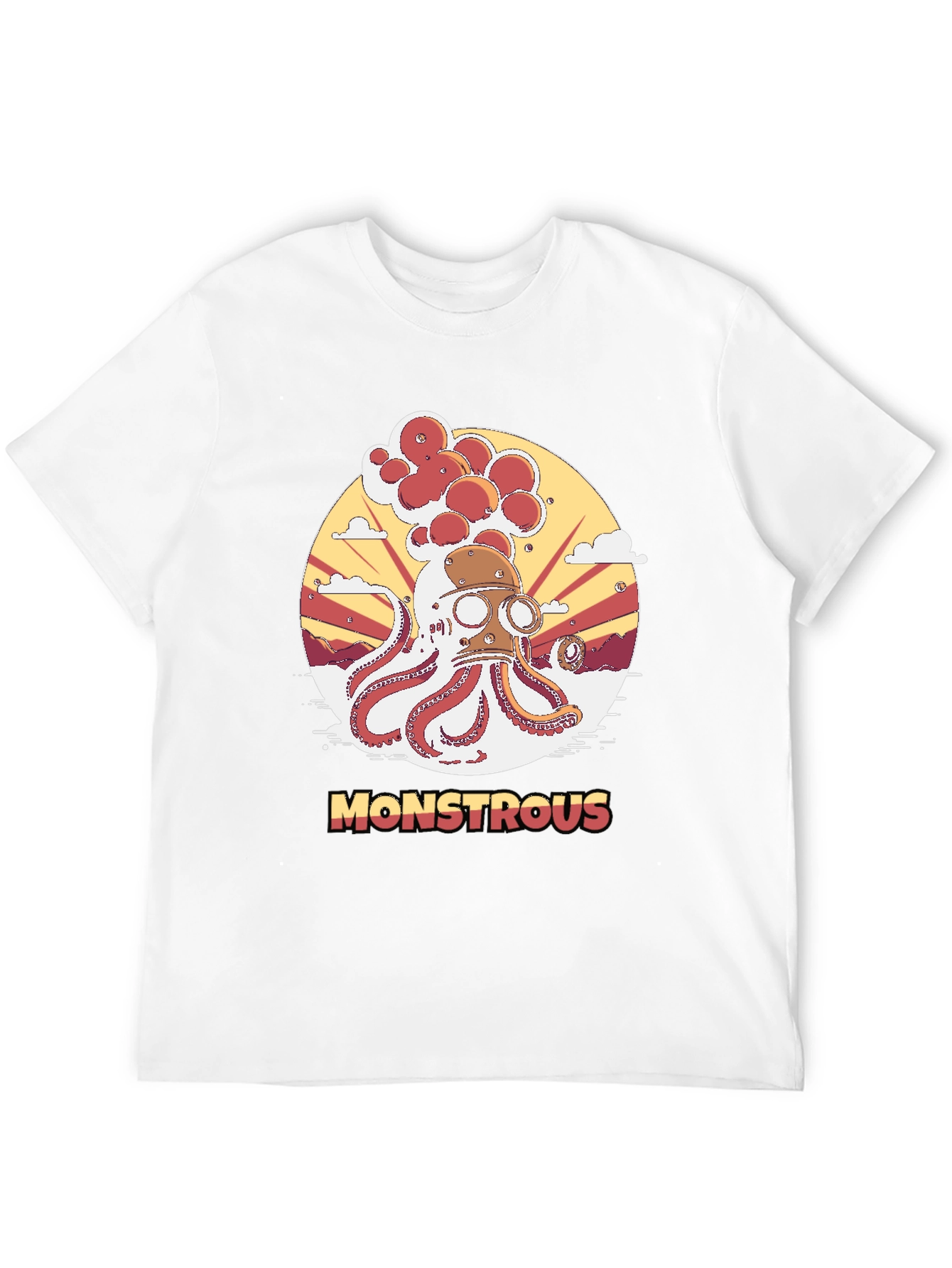 Monstrous Octopus Graphic T-Shirt - Unique Design
