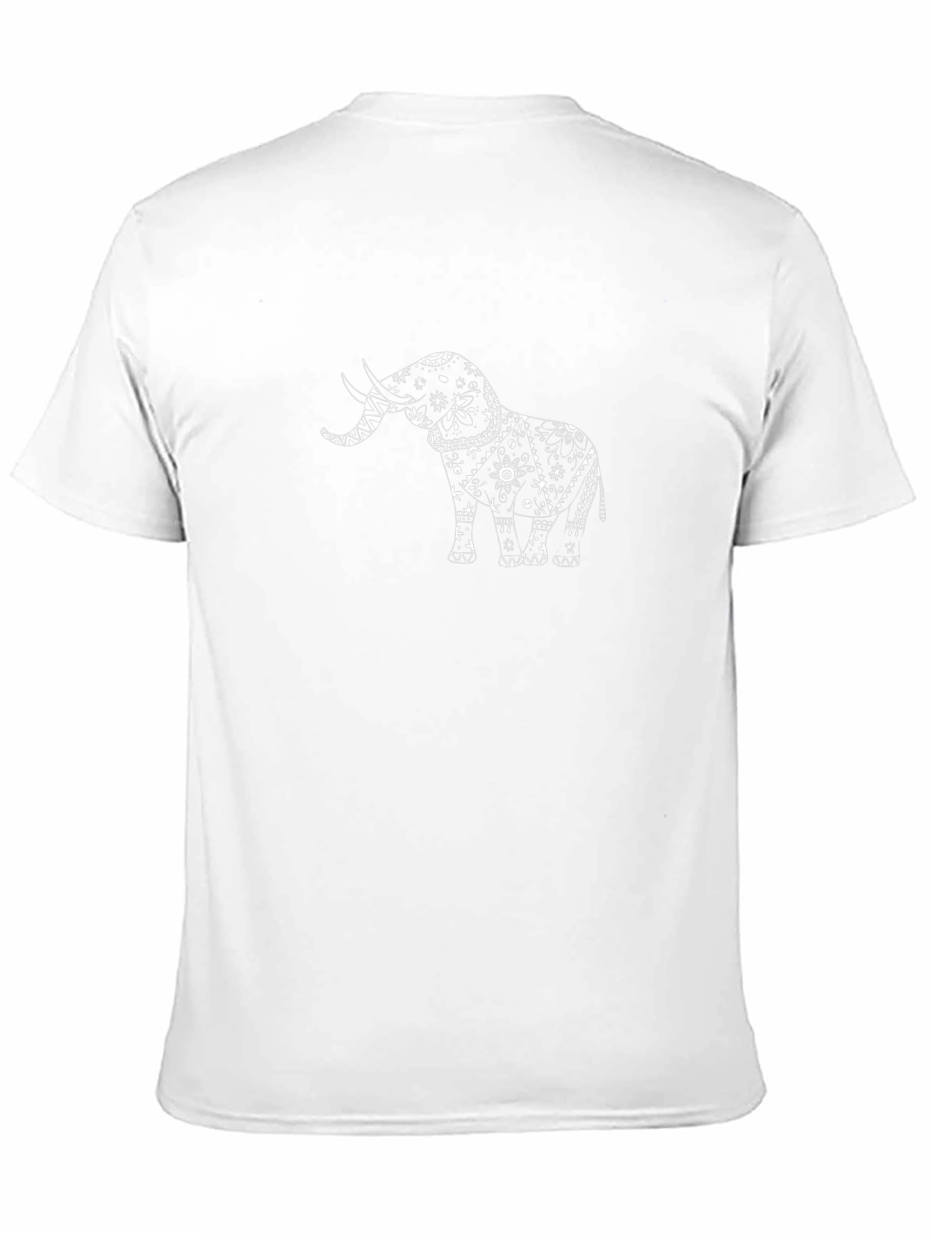 Elephant Graphic Print Black Tee