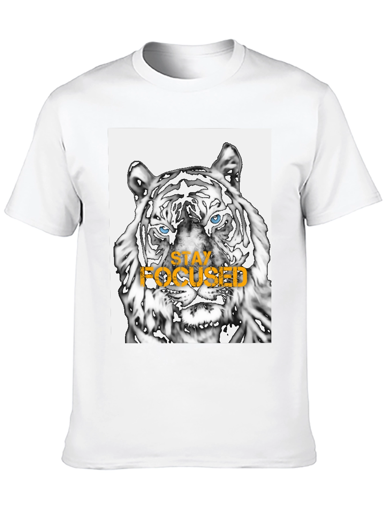 Stay Focused Tiger Graphic Tee - Black