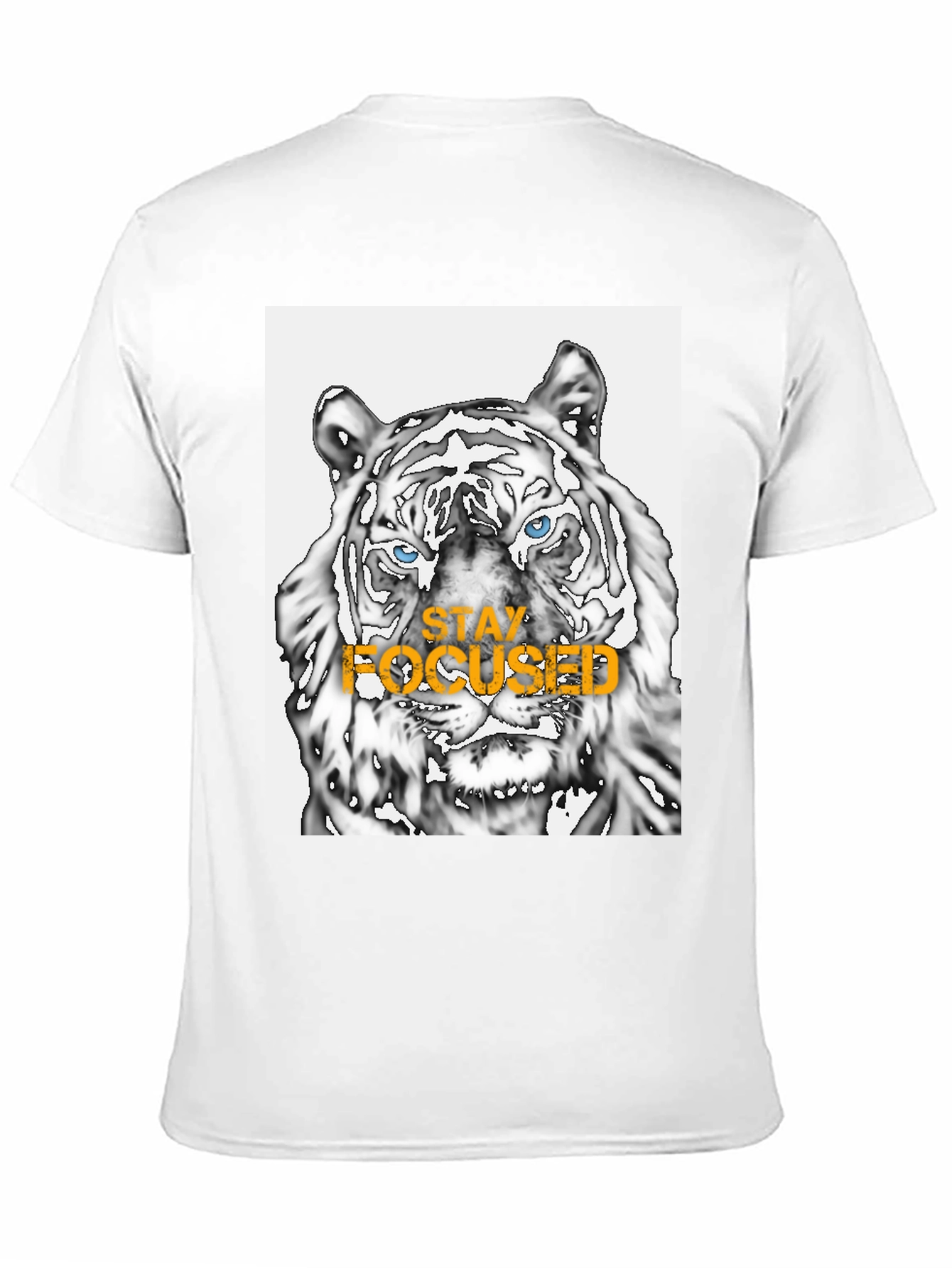 Stay Focused Tiger Graphic Tee - Black
