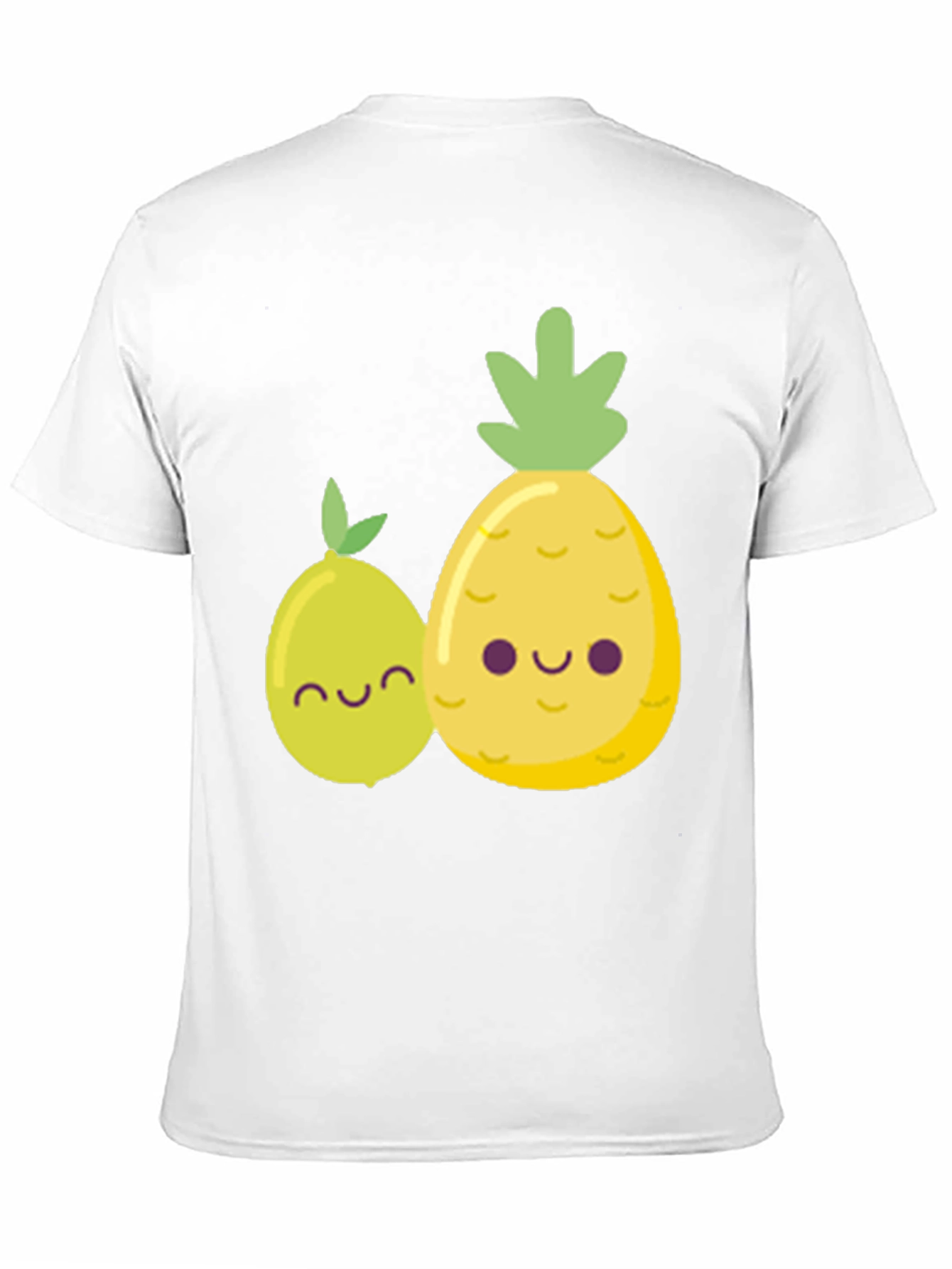 Cute Fruit Graphic Tee - Black Cotton Shirt