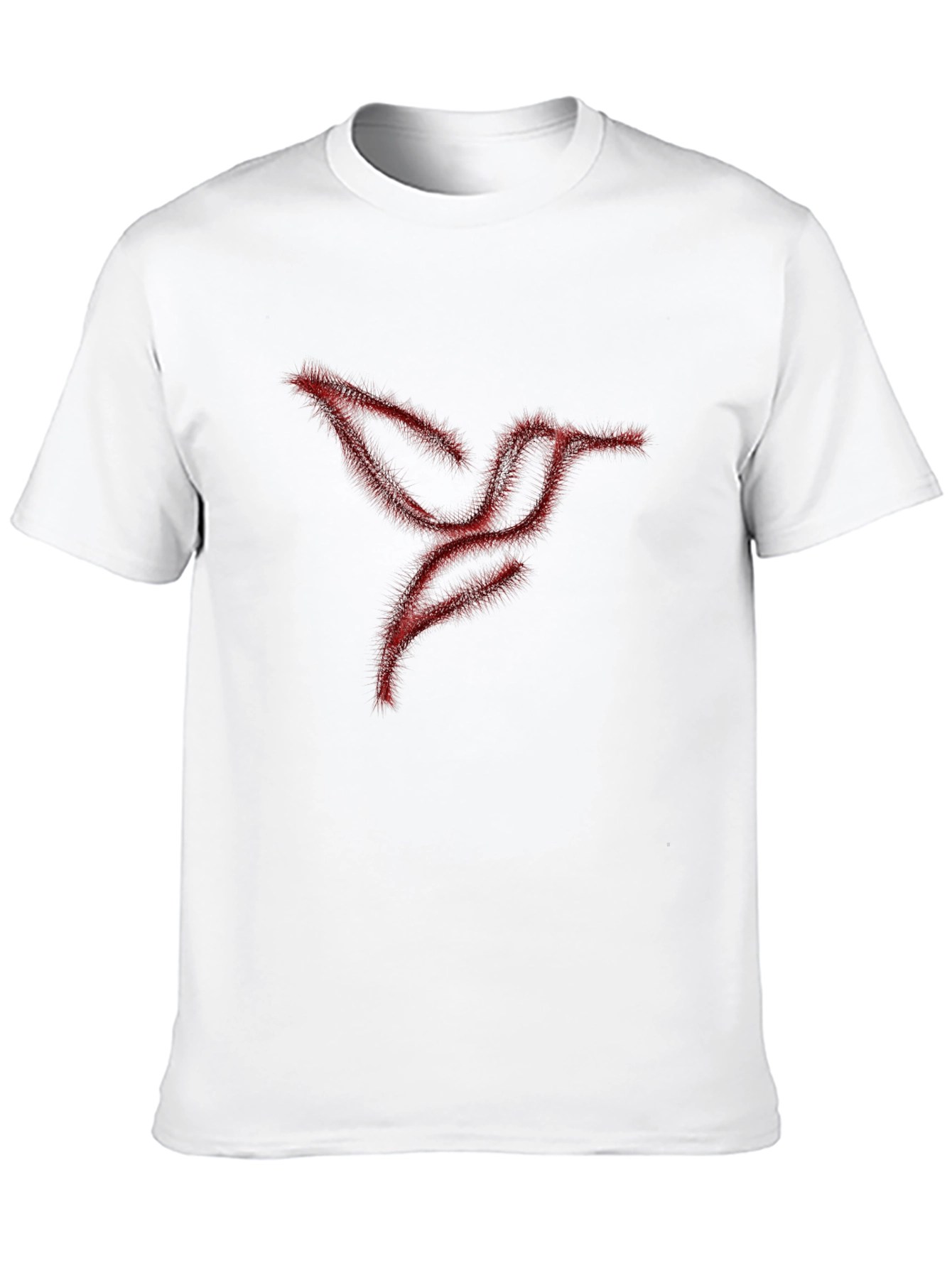 Edgy Red Graphic Print Black Tee