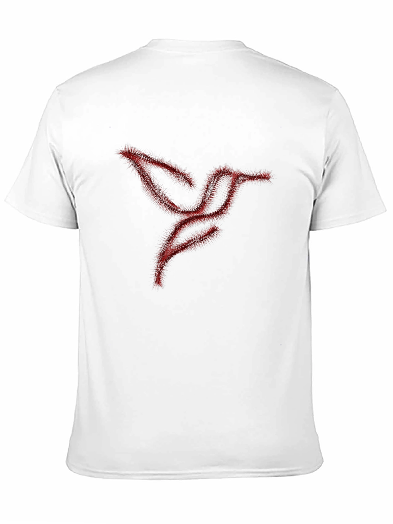 Edgy Red Graphic Print Black Tee