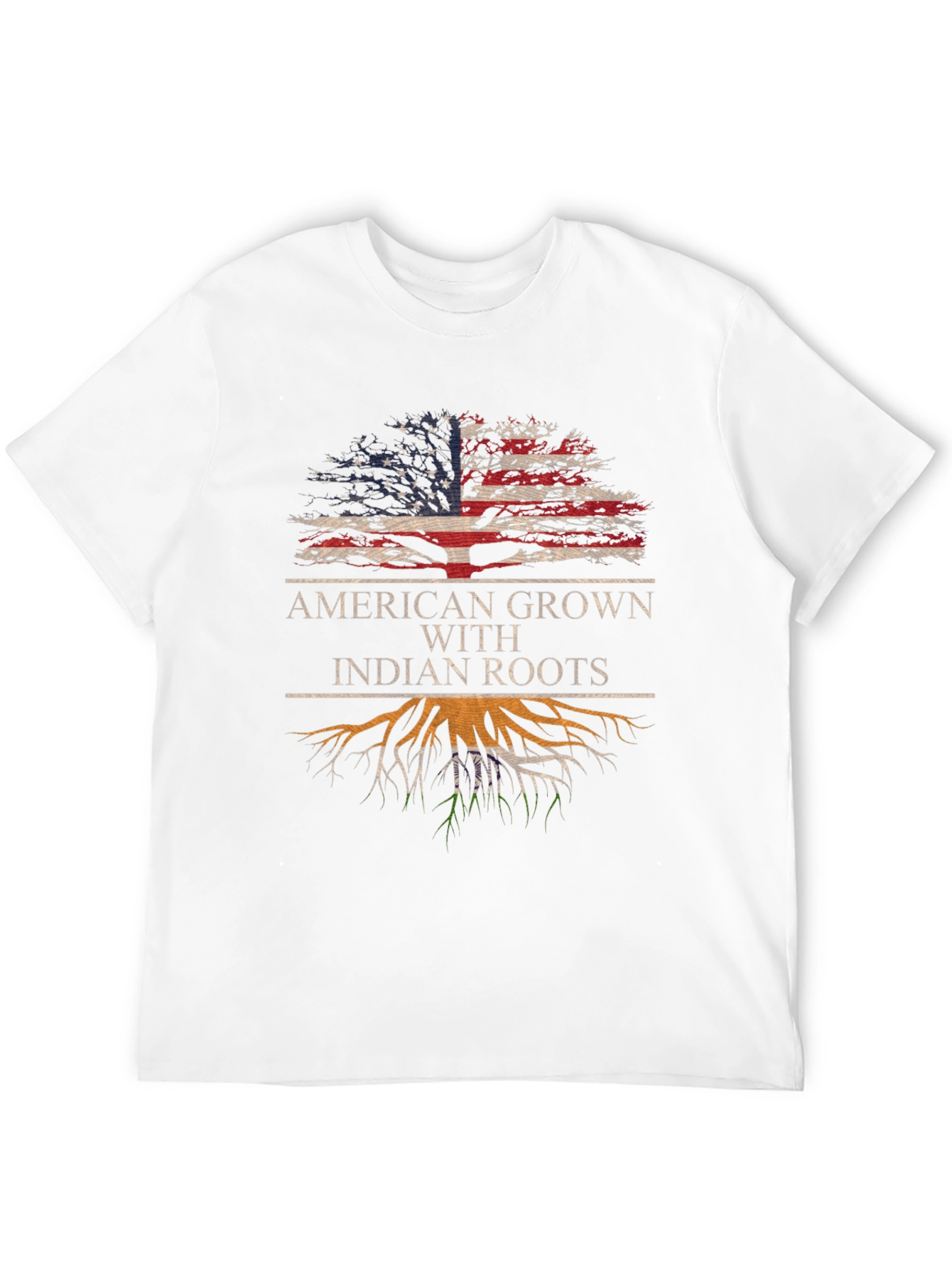 American Grown Indian Roots Graphic T-Shirt