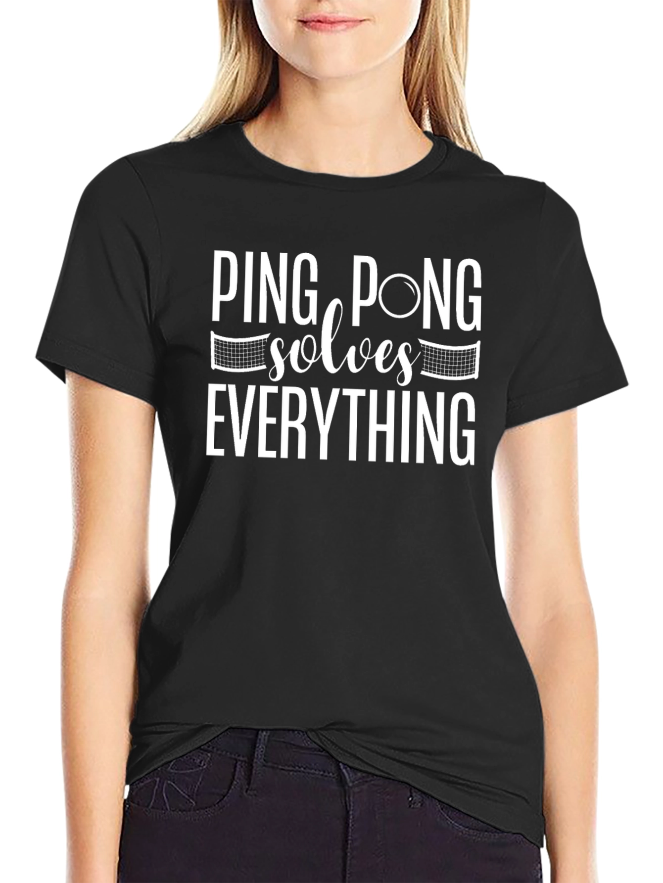 Ping Pong Solves Everything Graphic Tee