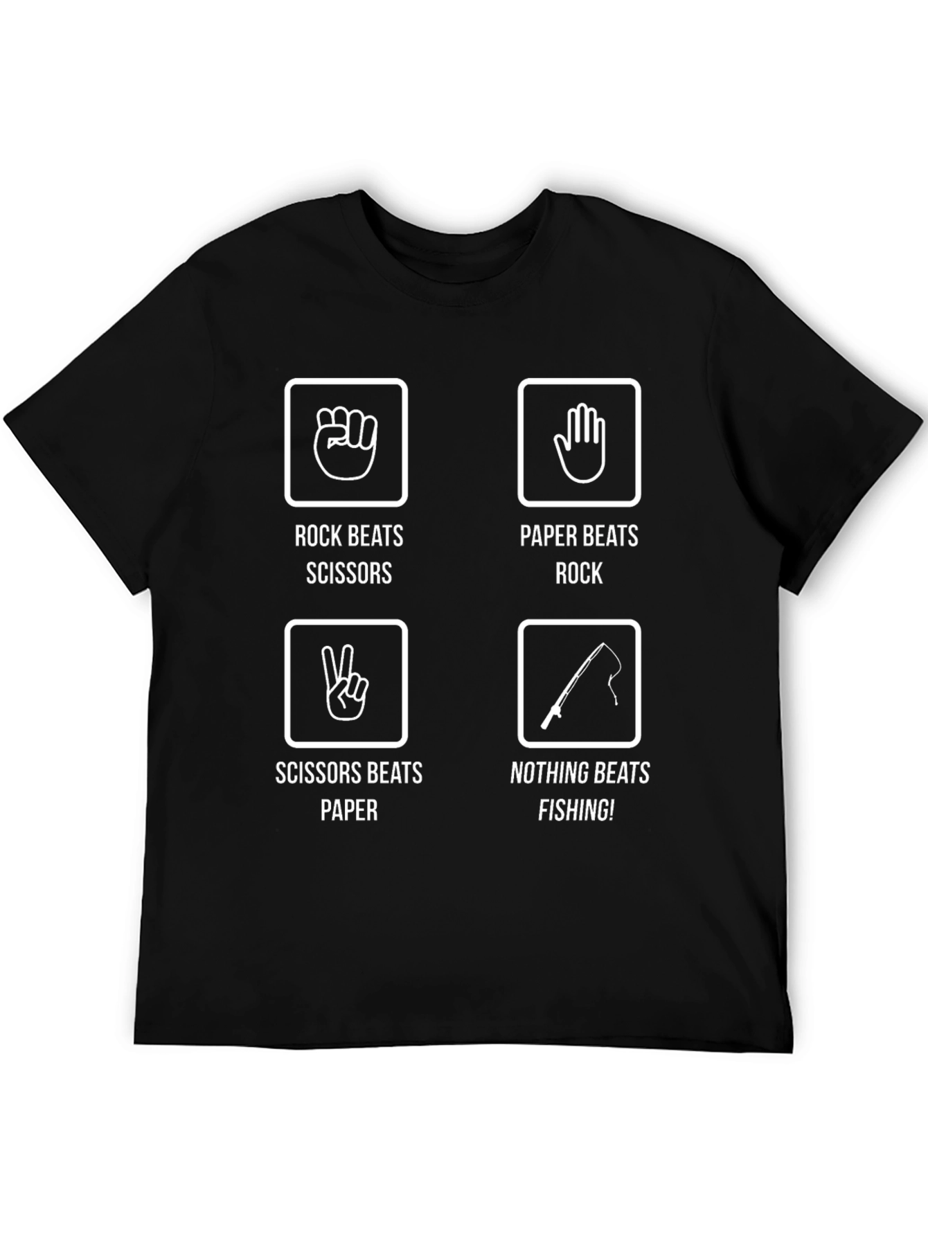Rock Paper Scissors Fishing T-Shirt