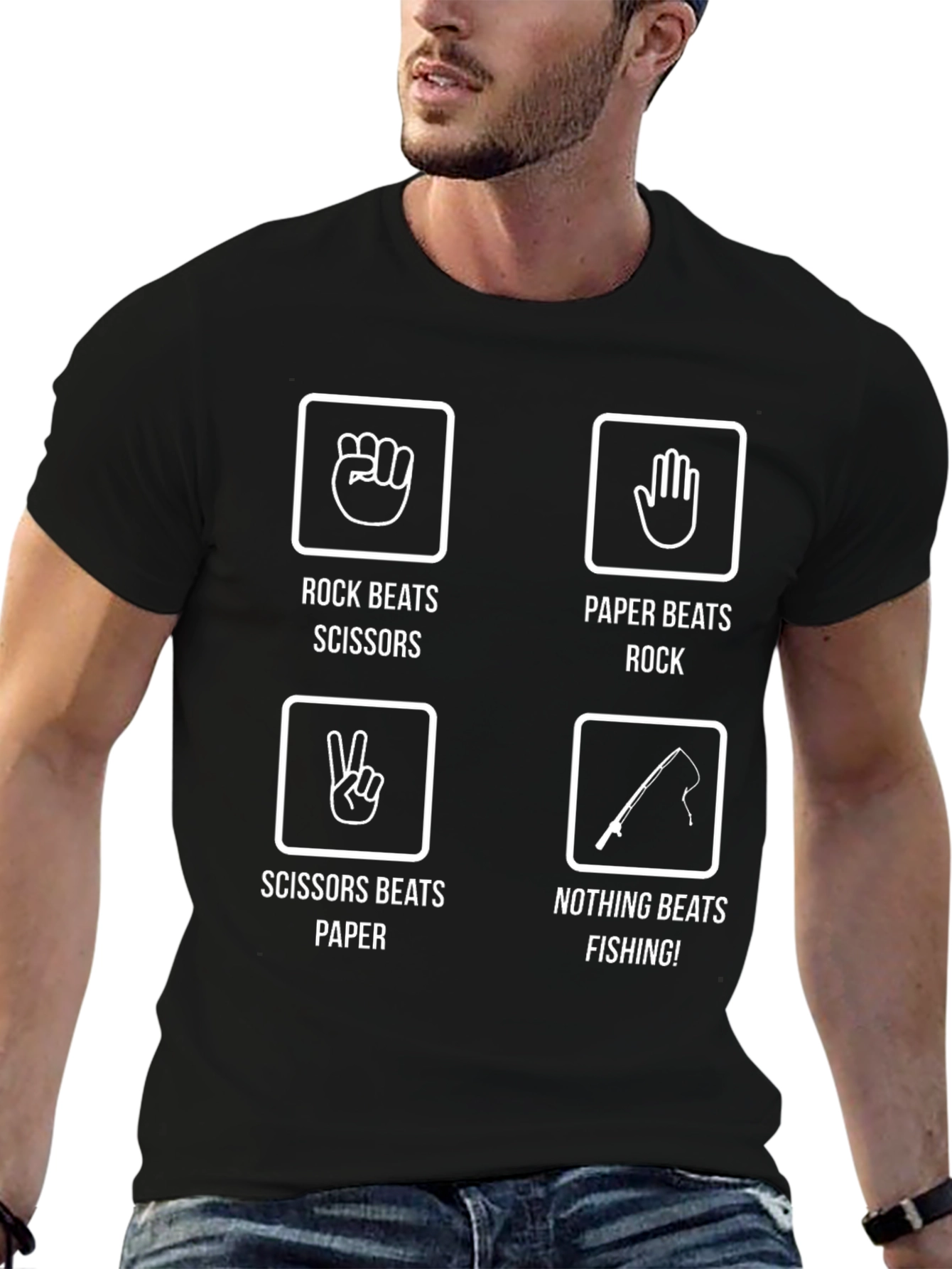Rock Paper Scissors Fishing T-Shirt