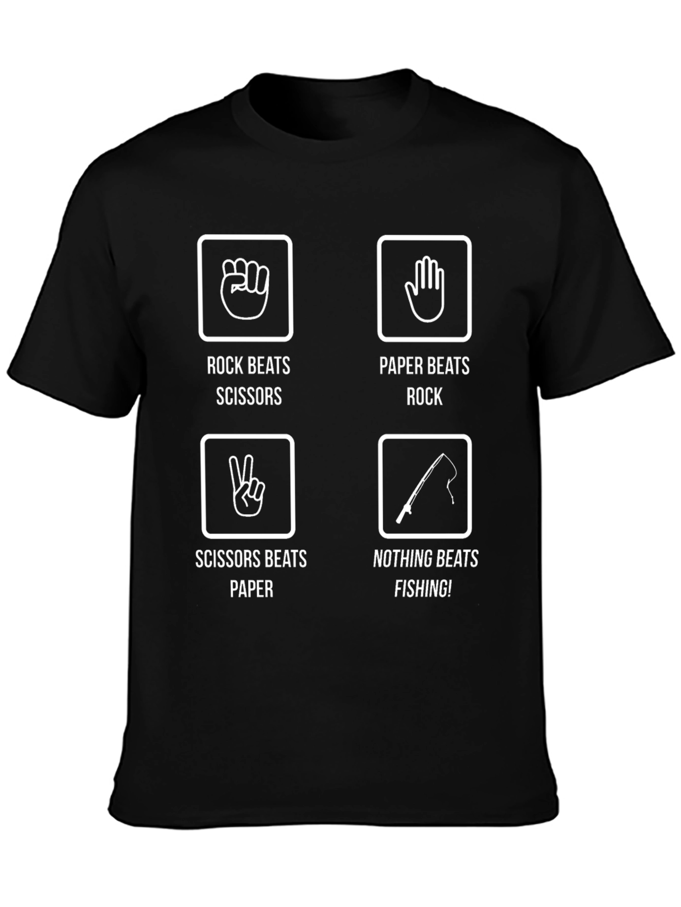 Rock Paper Scissors Fishing T-Shirt