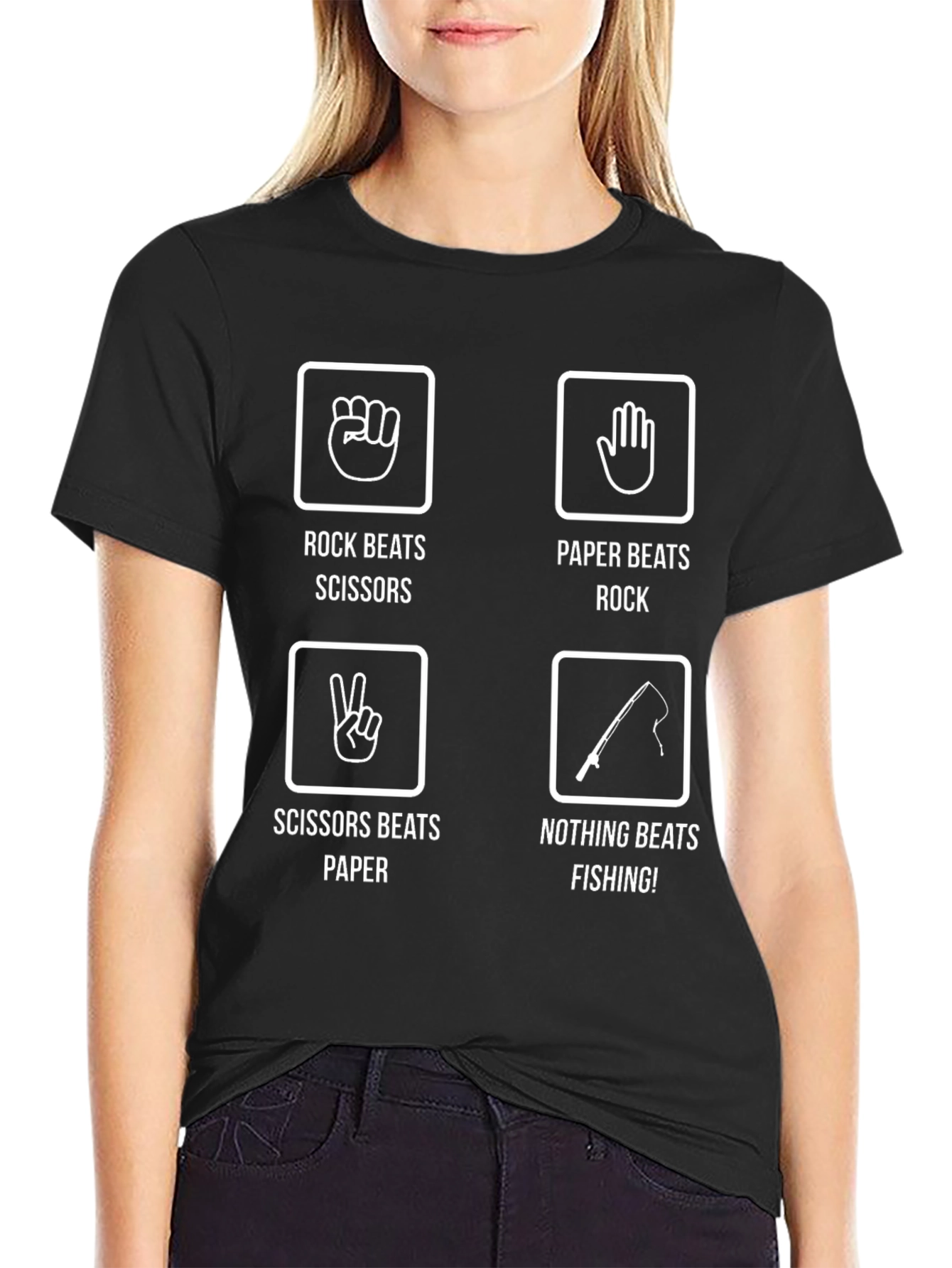 Rock Paper Scissors Fishing T-Shirt