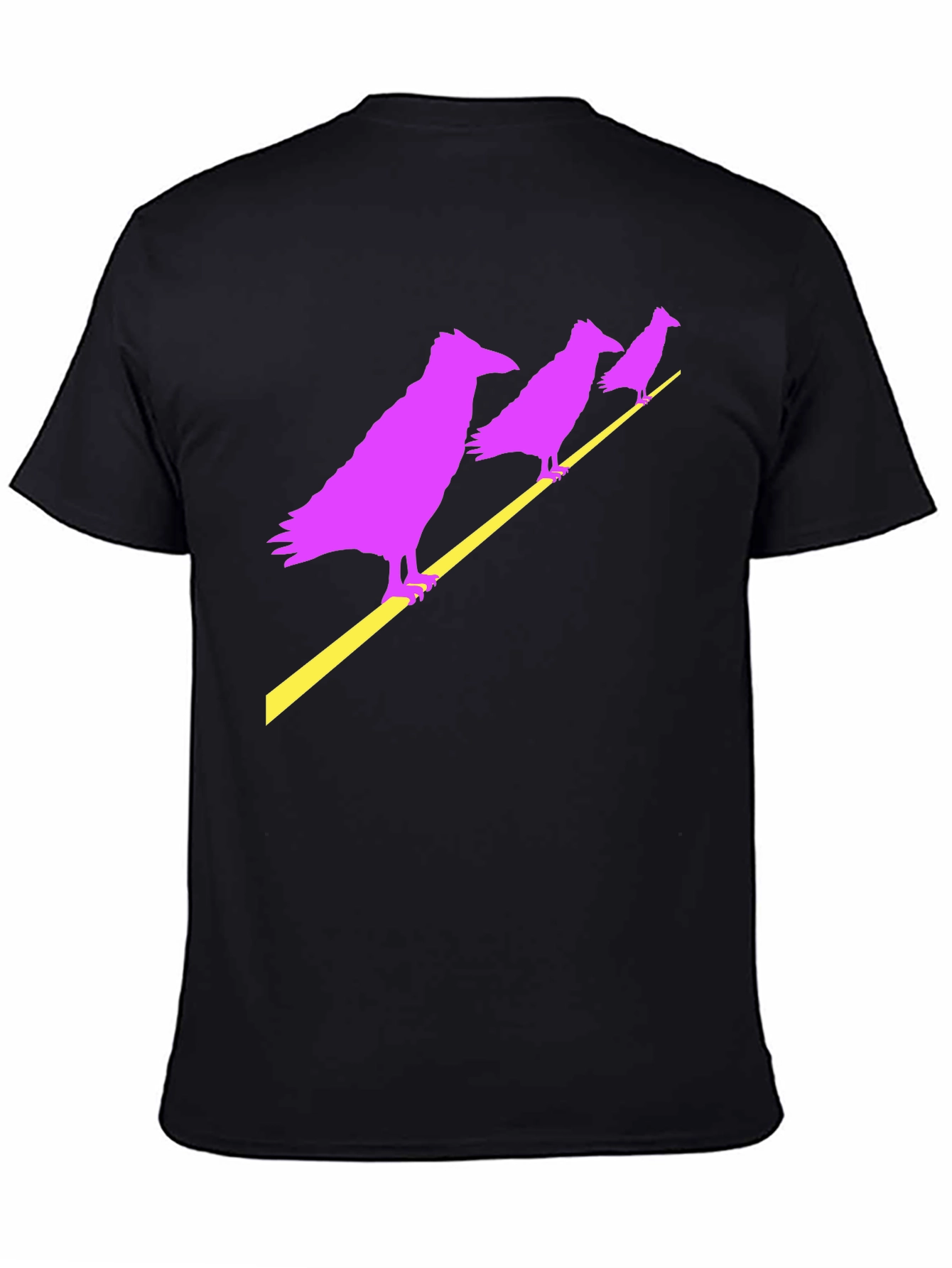 Raven Graphic Tee - Mens Black Crew Neck T-Shirt