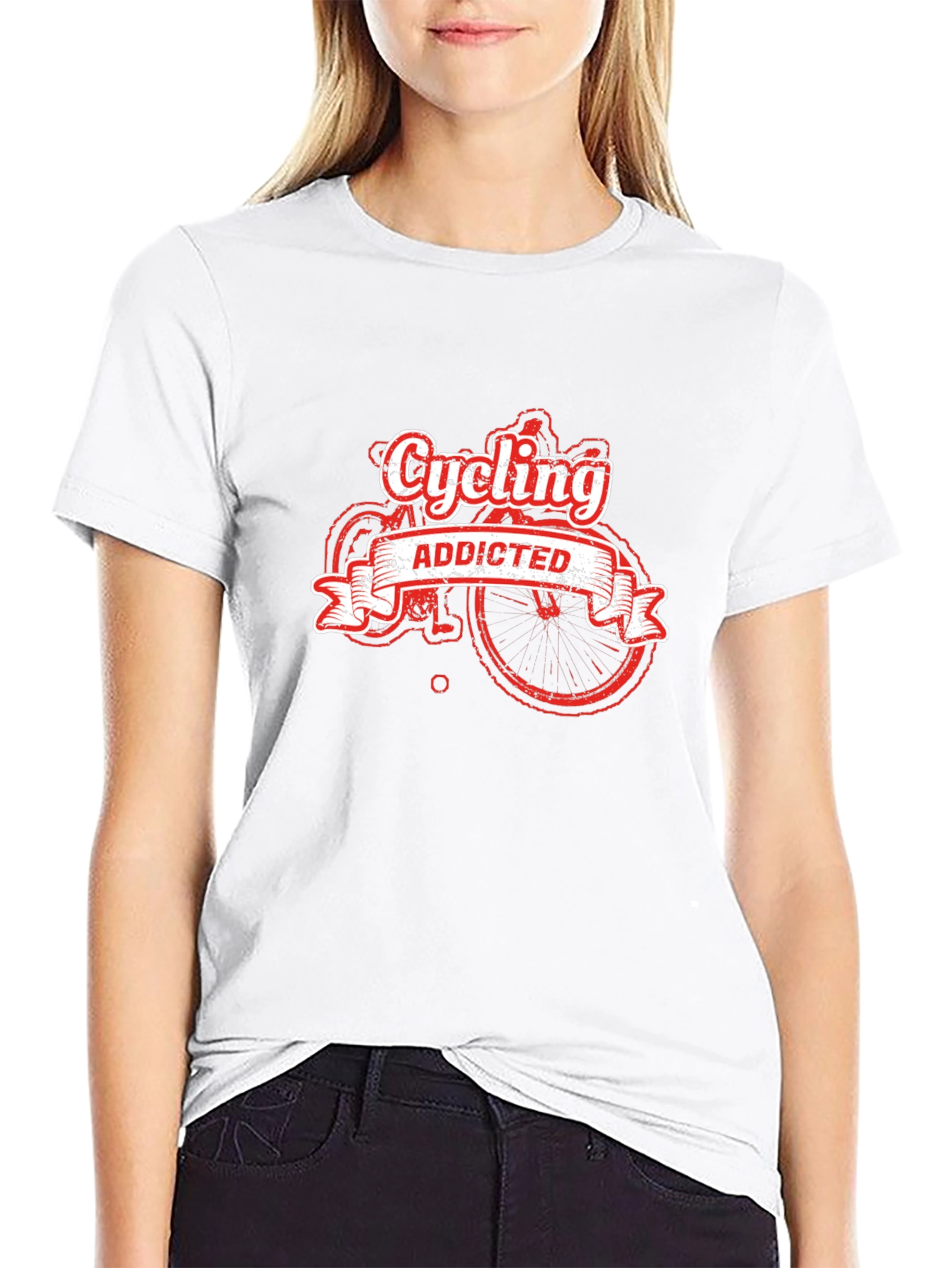 Cycling Addicted T-Shirt - Black