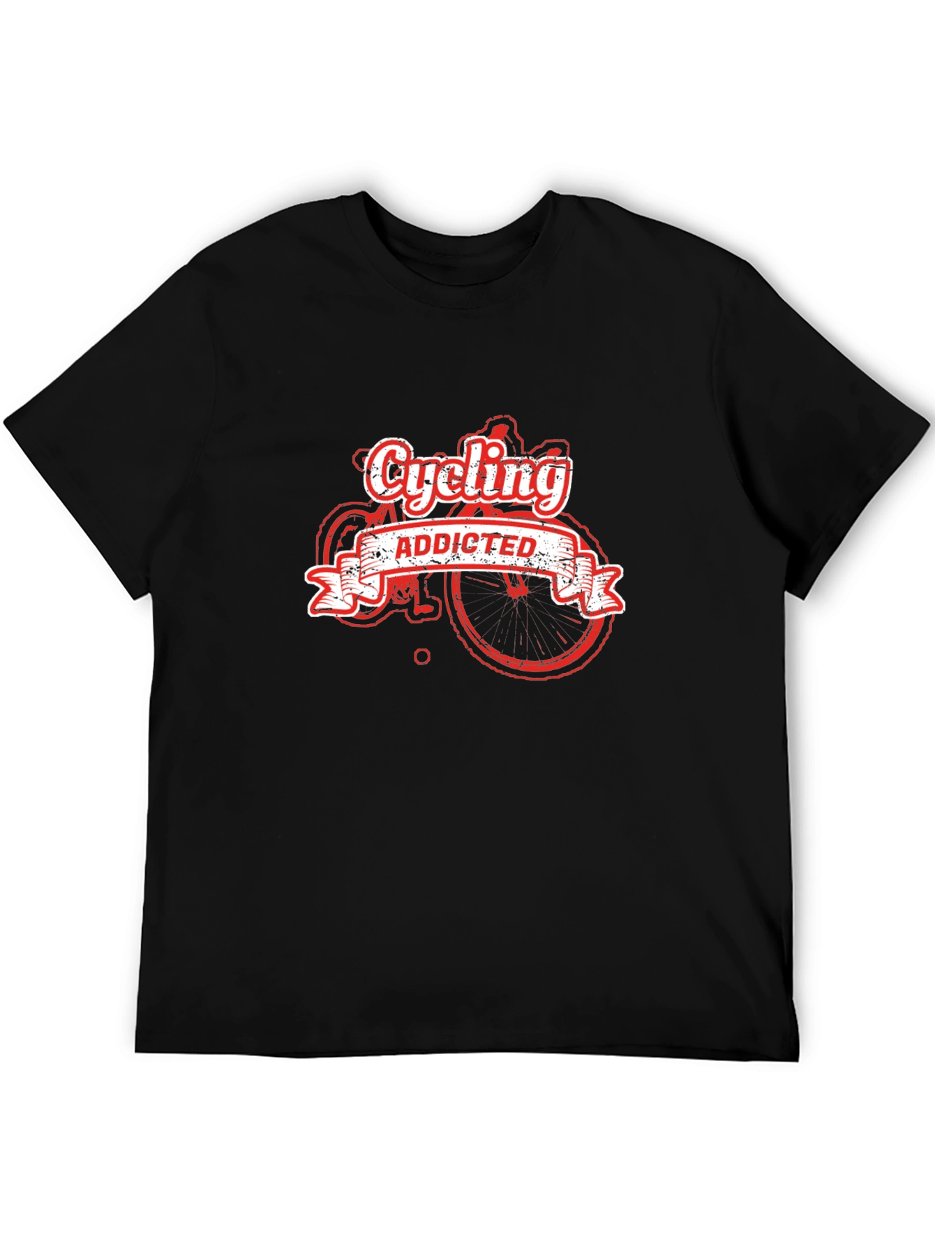 Cycling Addicted T-Shirt - Black