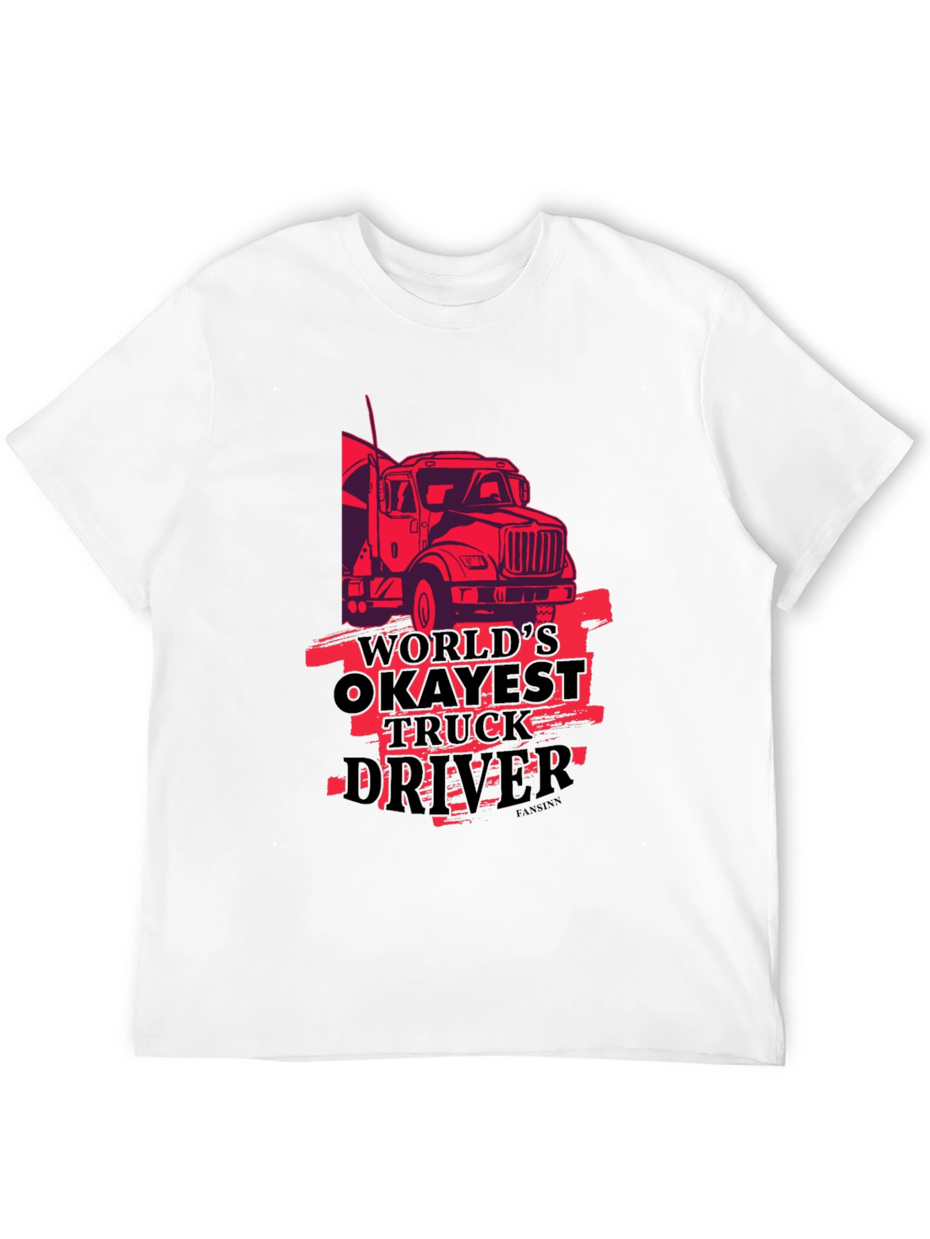 Worlds Okayest Truck Driver Black T-Shirt