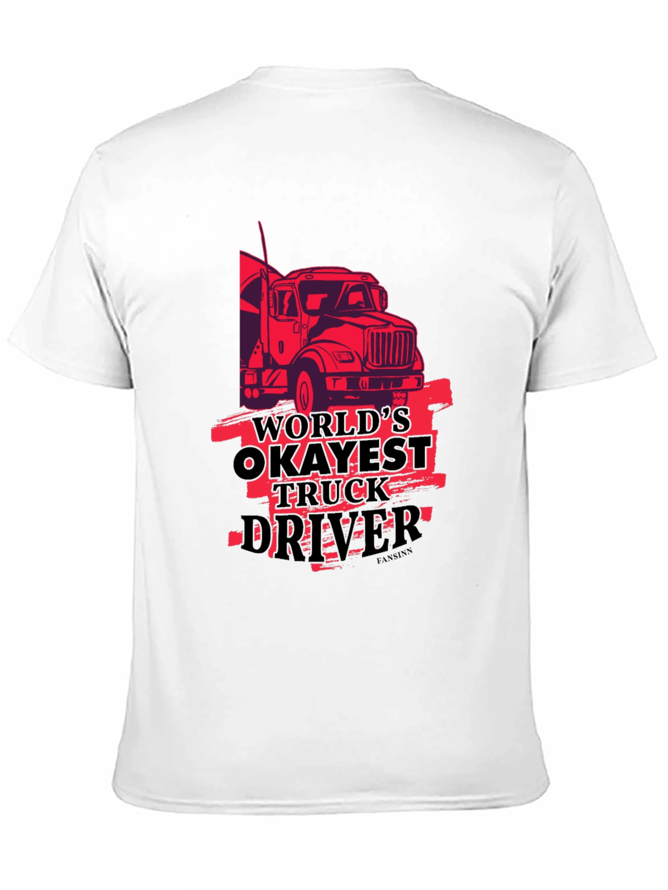 Worlds Okayest Truck Driver Black T-Shirt