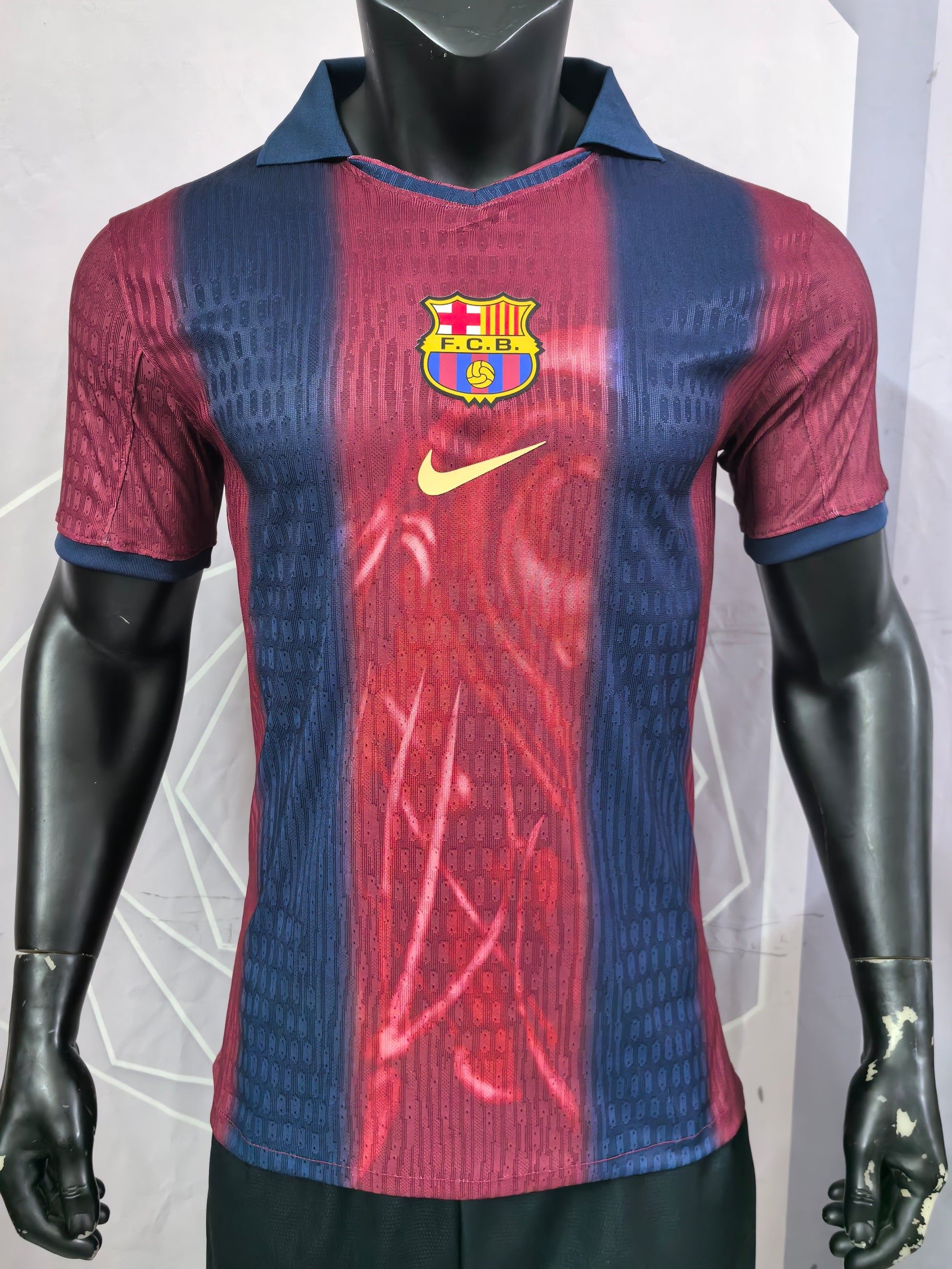 Barcelona Player Version Collaboration Retro Soccer Jersey