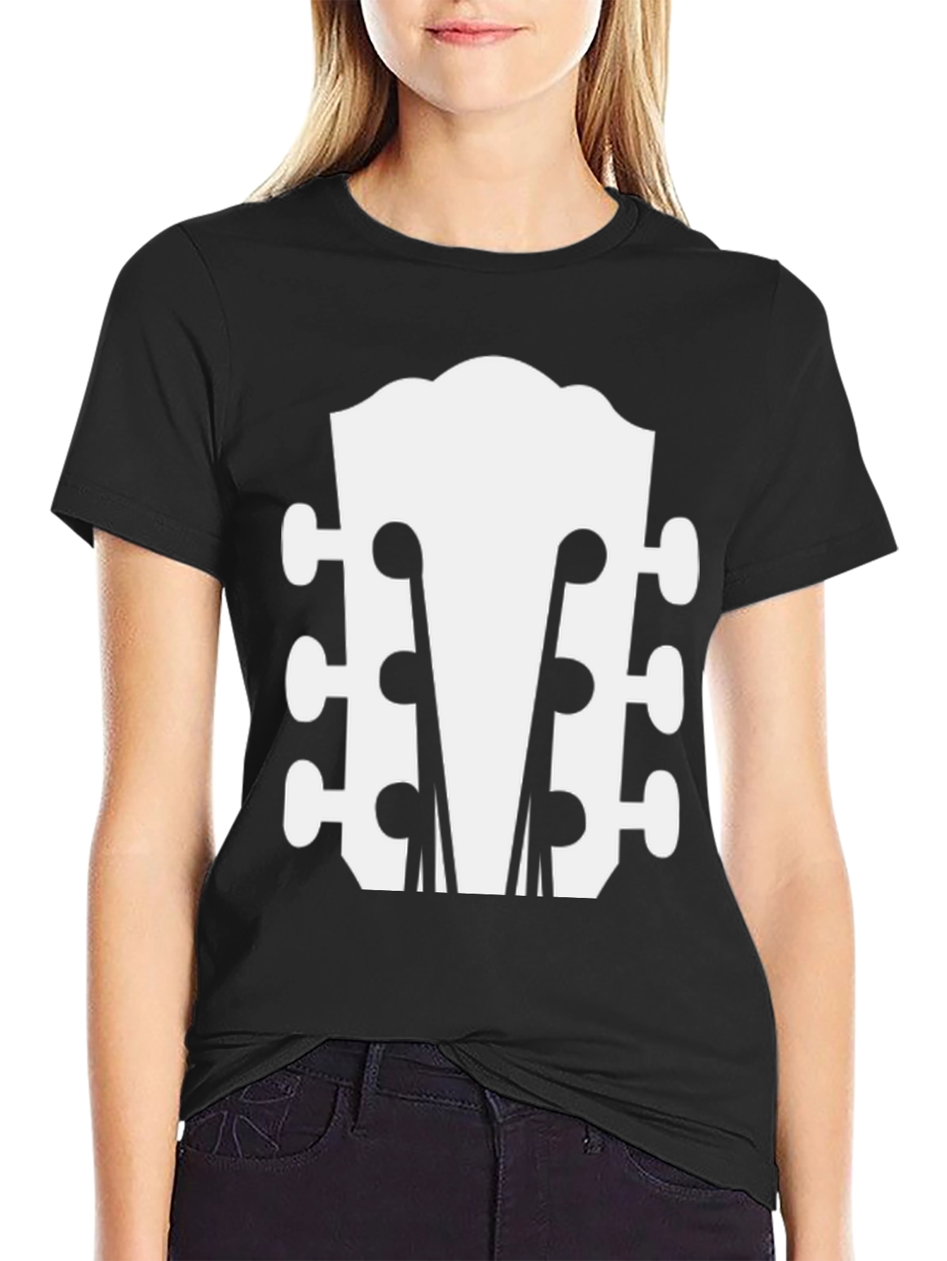 Guitar Headstock Graphic Tee - Musicians Style