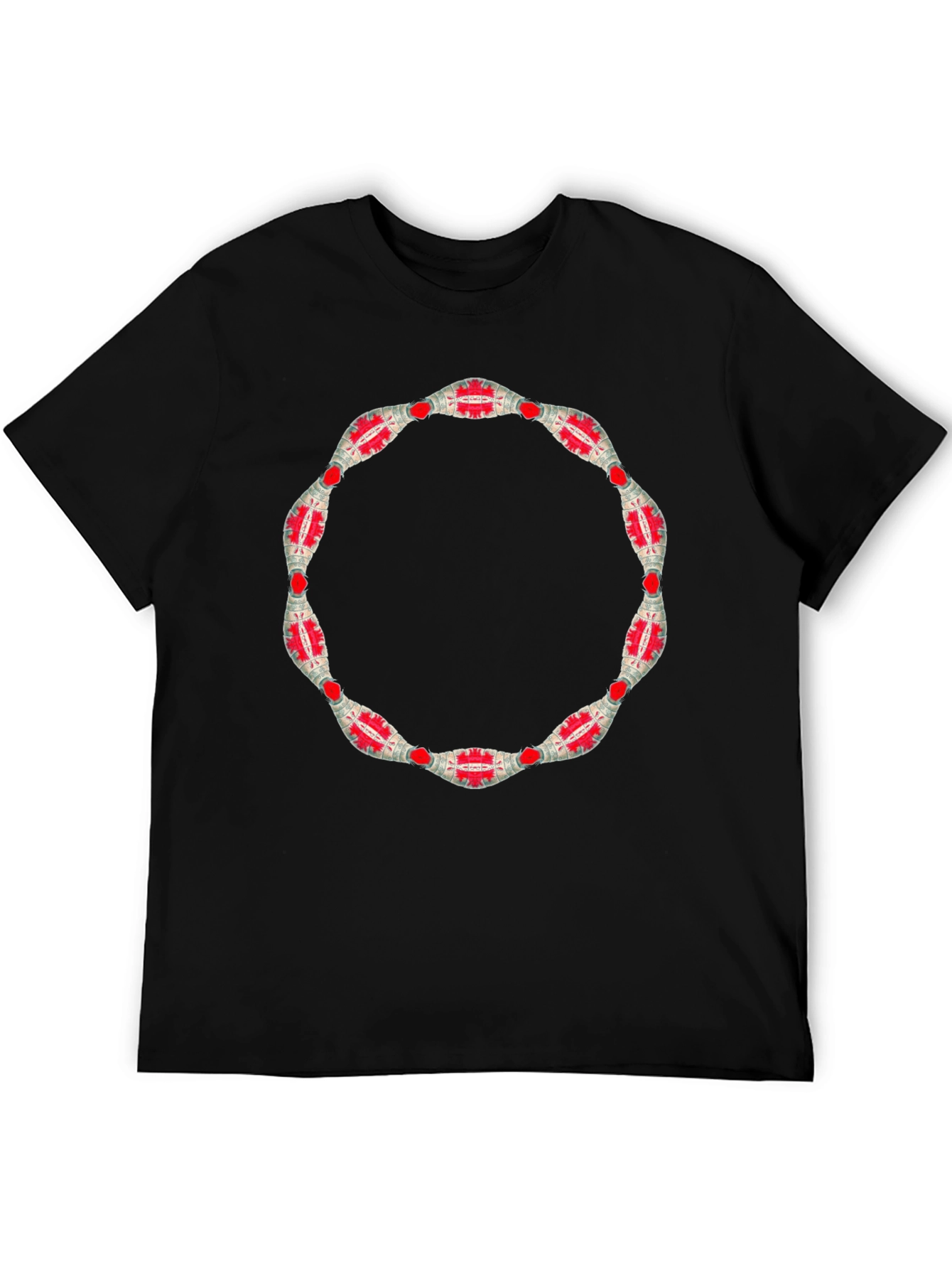 Abstract Circle Graphic Black Tee