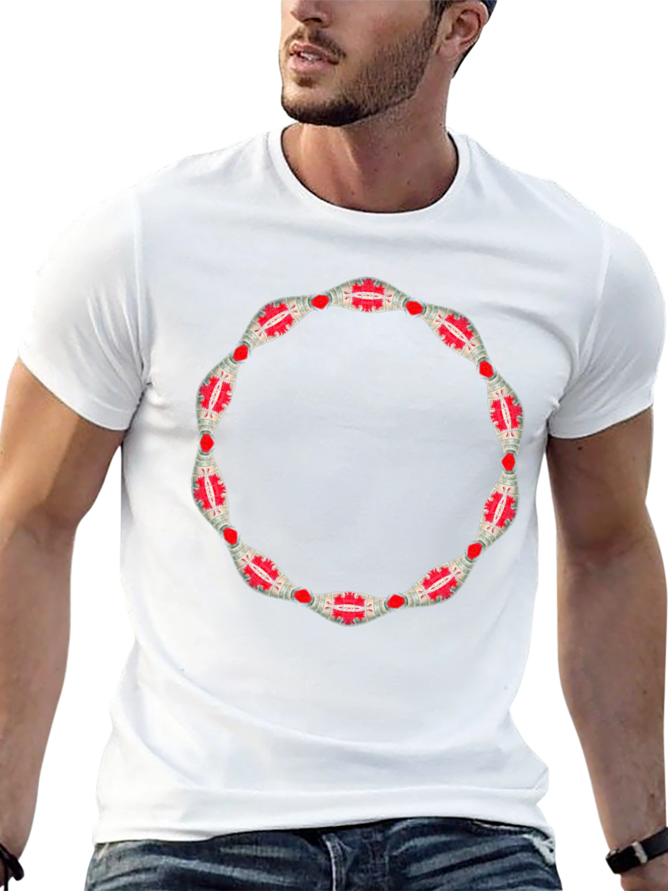 Abstract Circle Graphic Black Tee