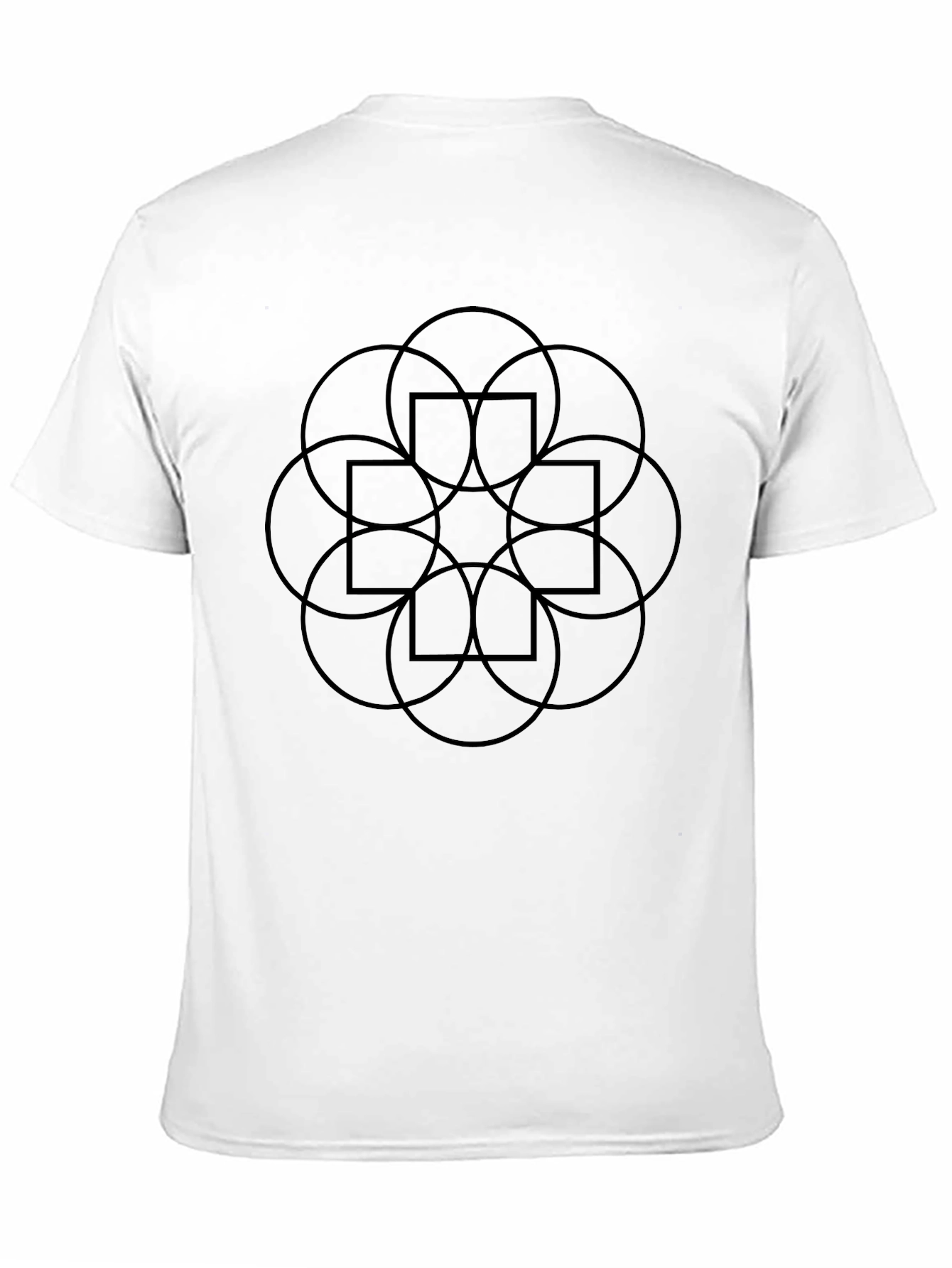 Geometric Circle & Square Graphic Tee