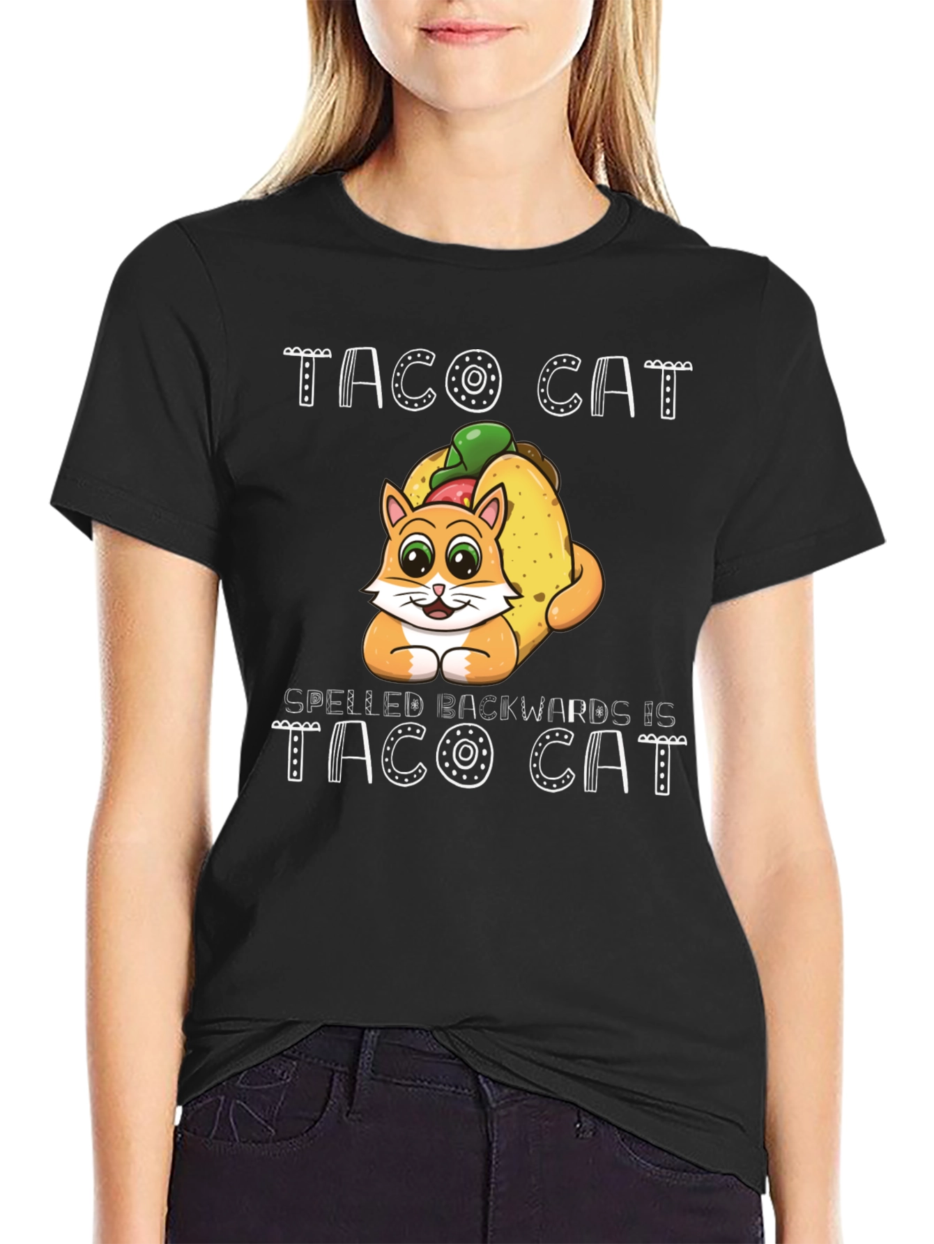 Taco Cat T-Shirt Funny Palindrome Tee