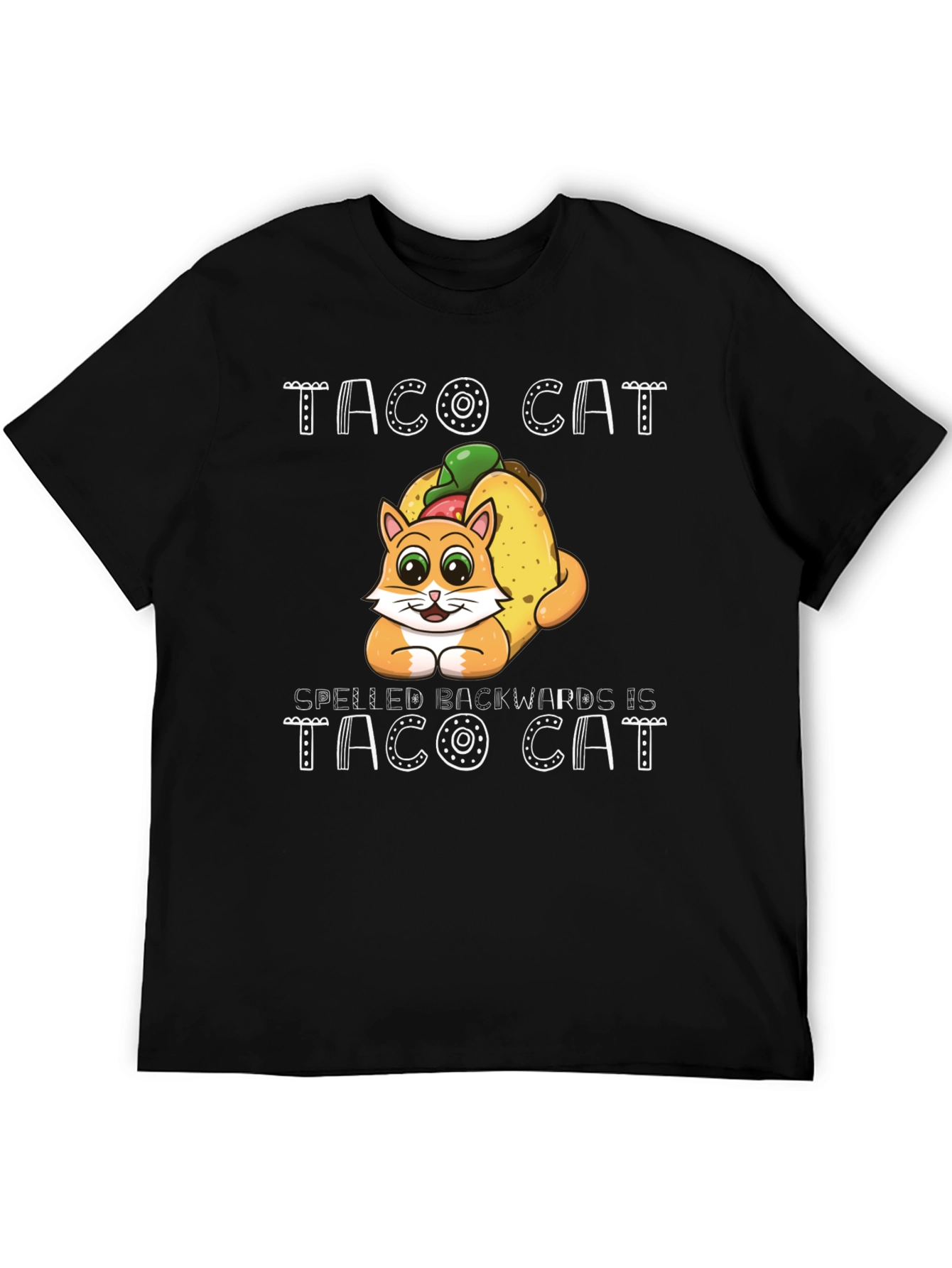 Taco Cat T-Shirt Funny Palindrome Tee