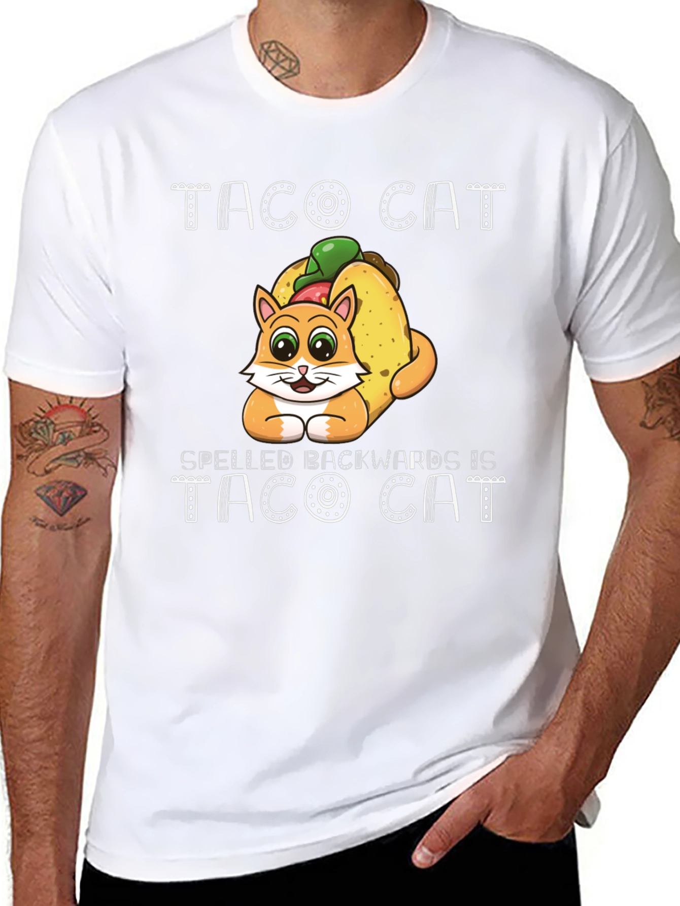 Taco Cat T-Shirt Funny Palindrome Tee