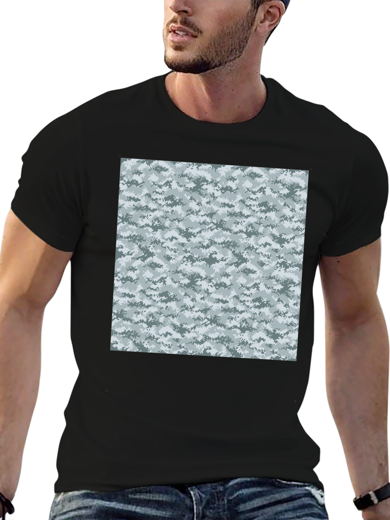 Urban Camo Graphic Tee - Black