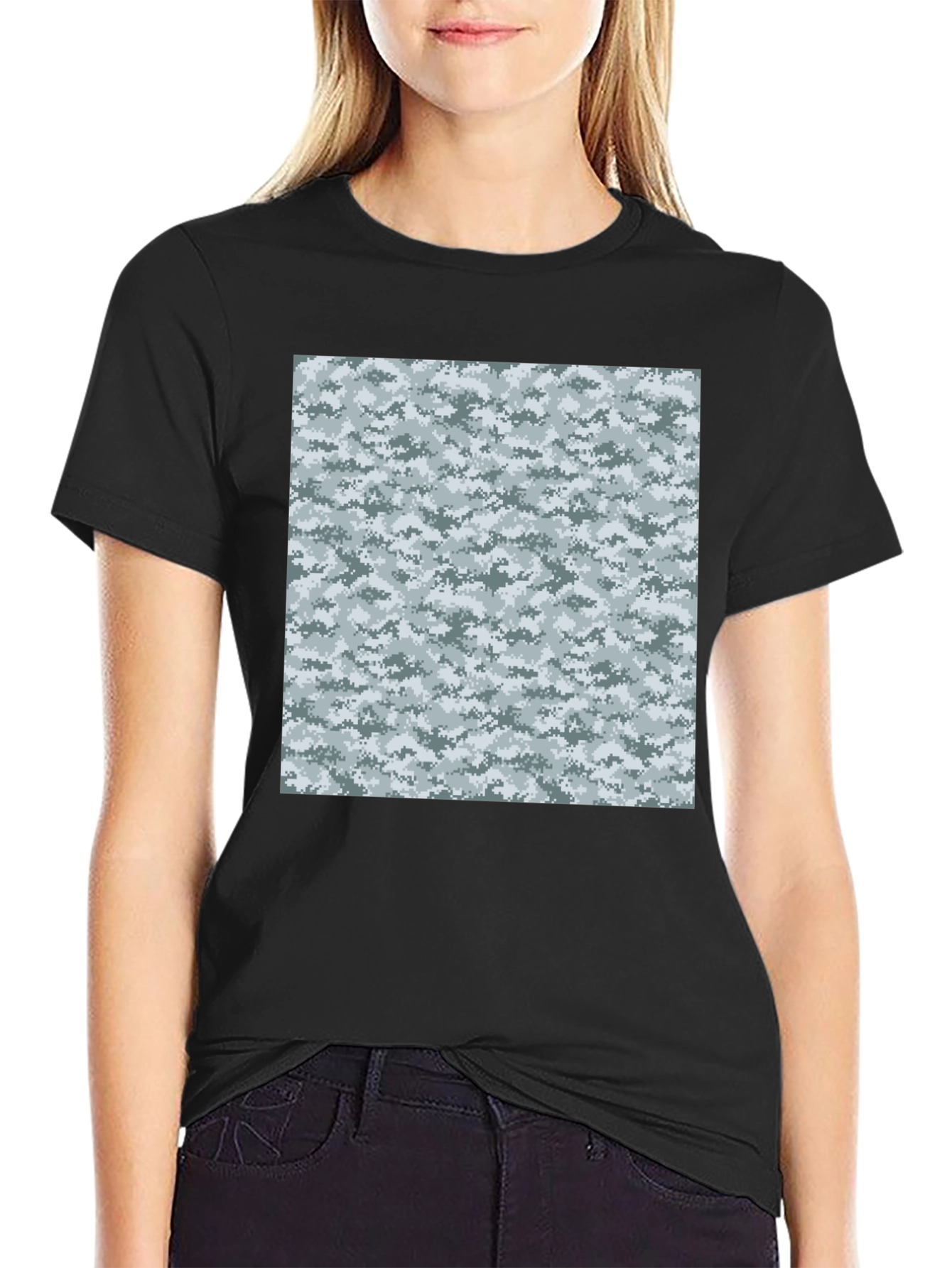 Urban Camo Graphic Tee - Black