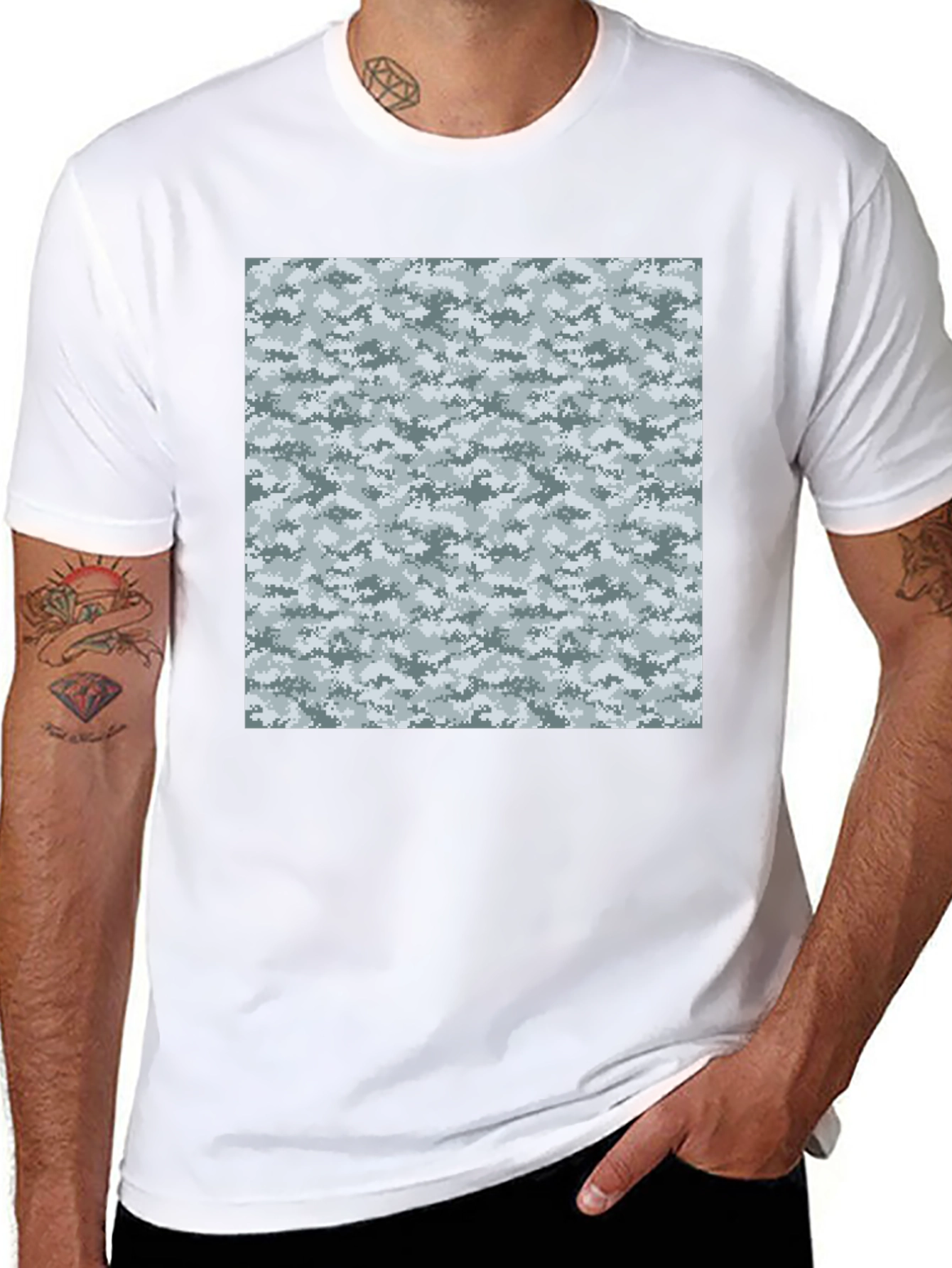 Urban Camo Graphic Tee - Black