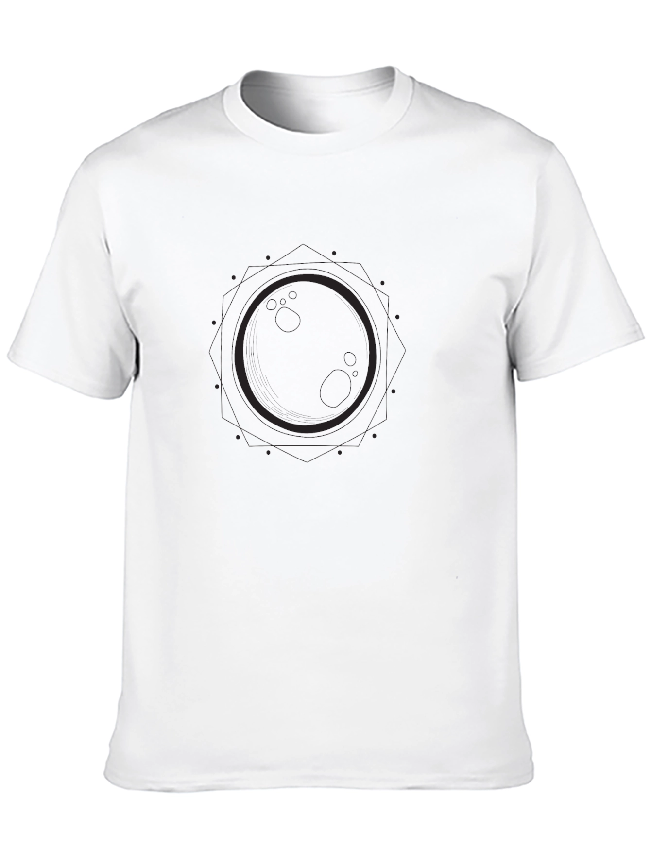 Mens Solid Black Crew Neck T-Shirt