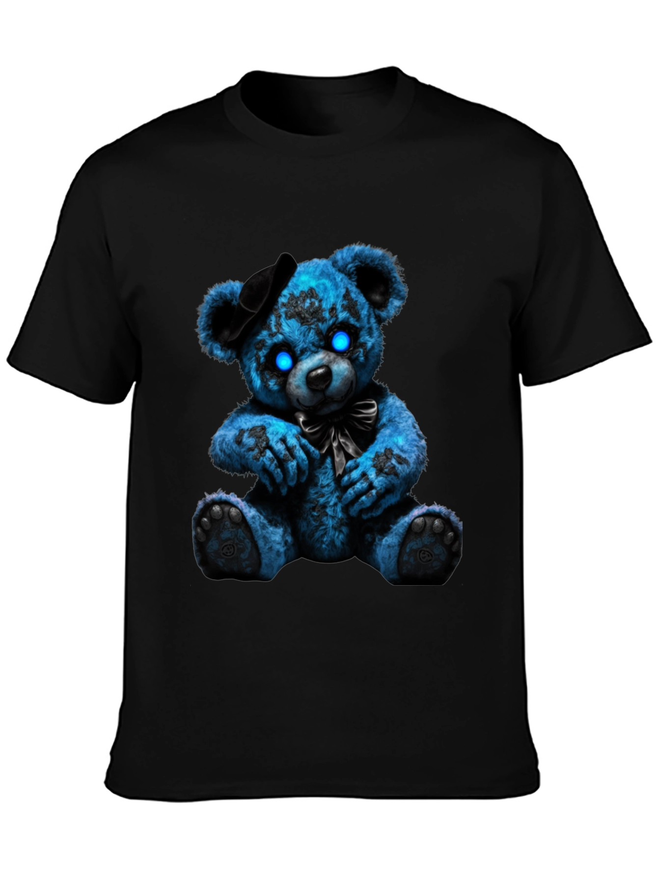 Glow-Eyed Teddy Bear Graphic T-Shirt