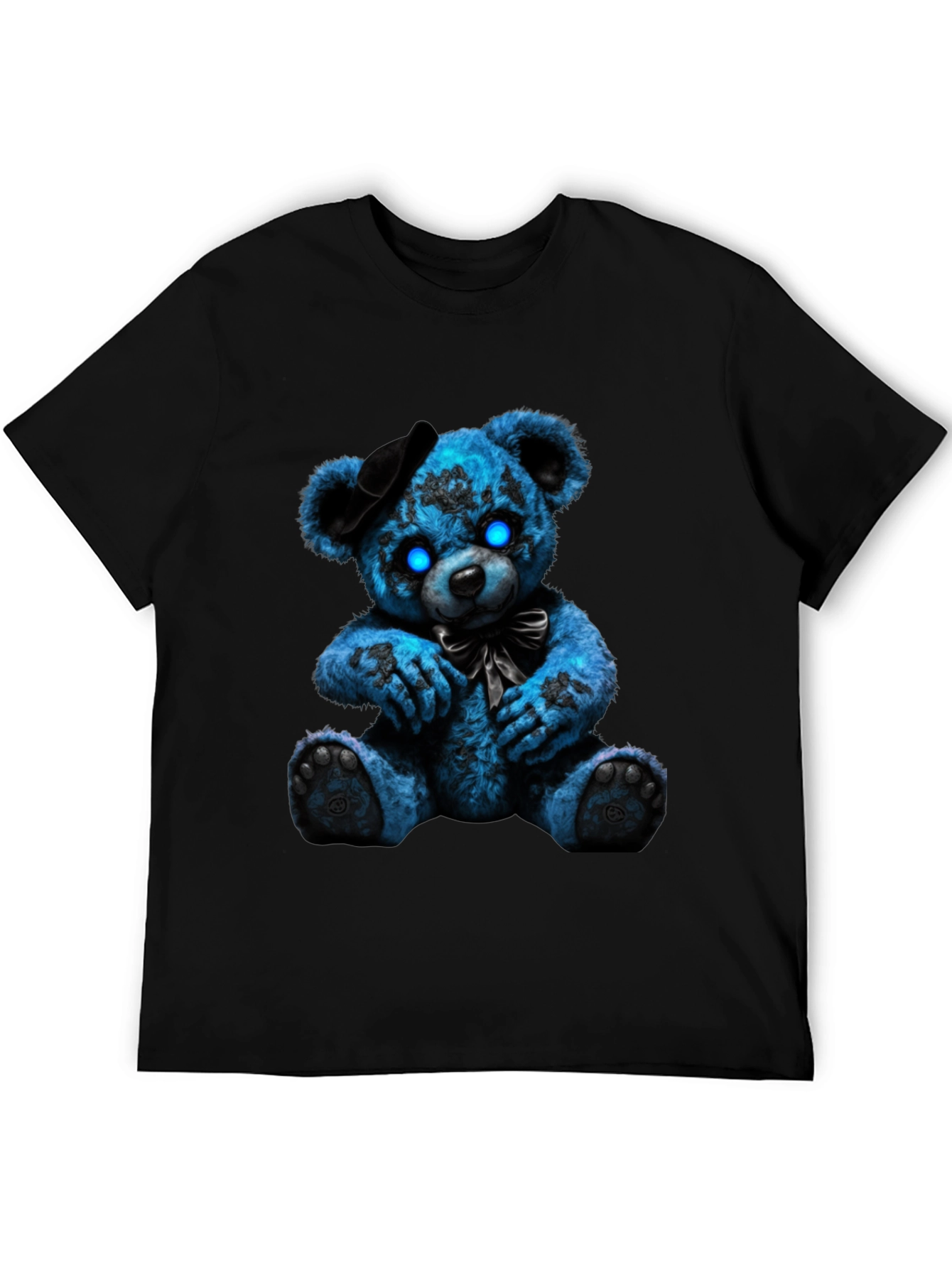 Glow-Eyed Teddy Bear Graphic T-Shirt