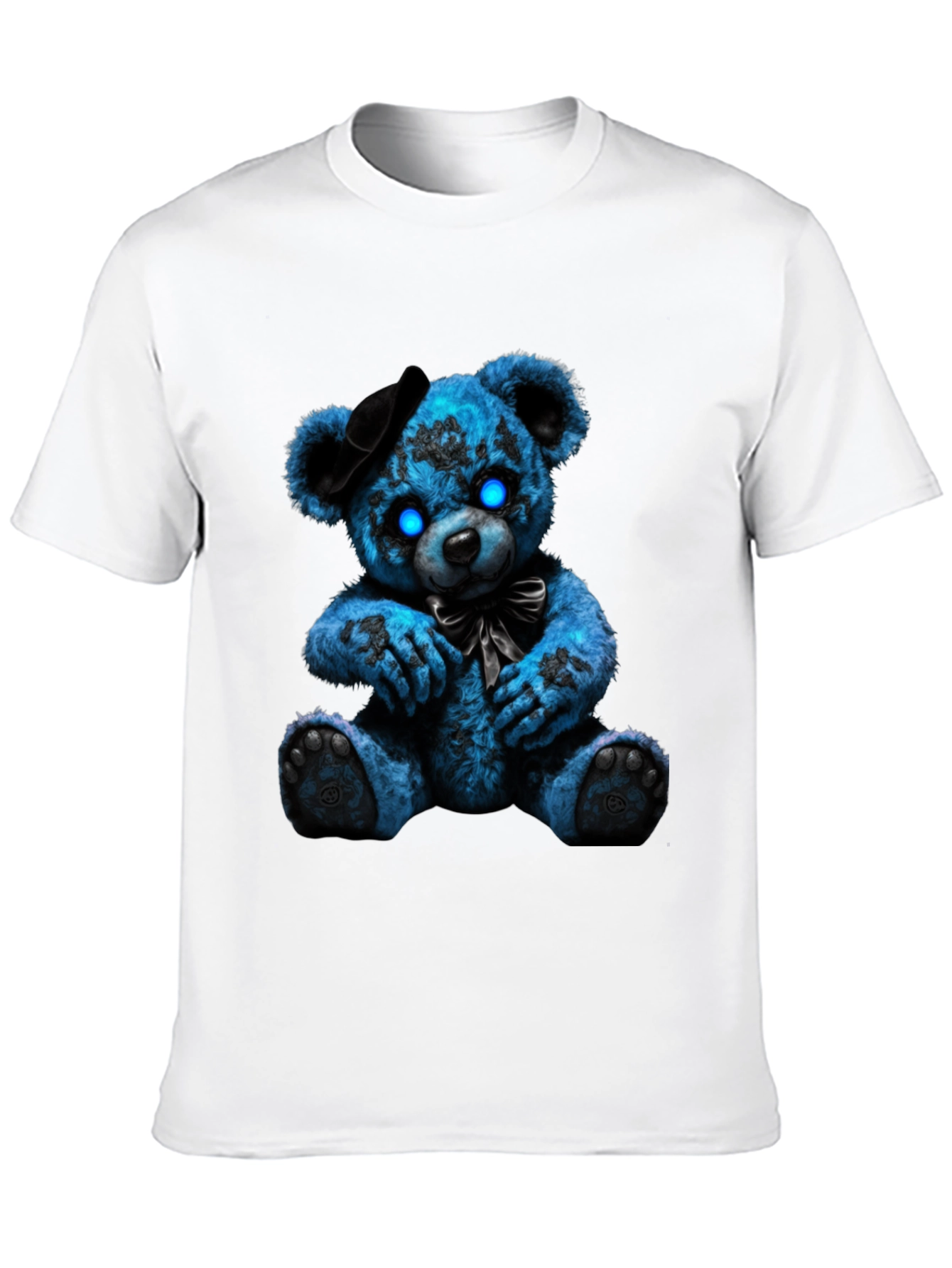 Glow-Eyed Teddy Bear Graphic T-Shirt