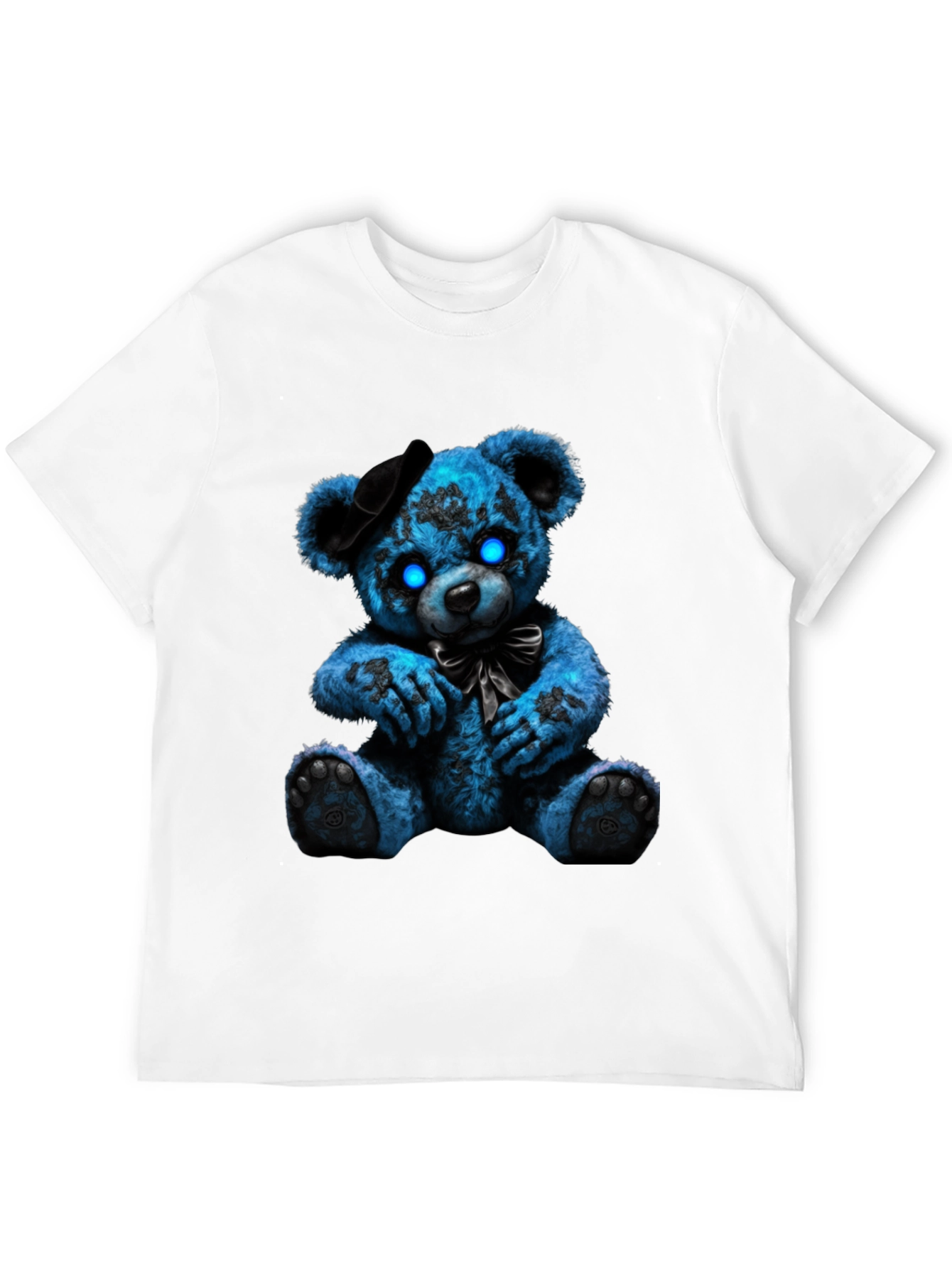Glow-Eyed Teddy Bear Graphic T-Shirt