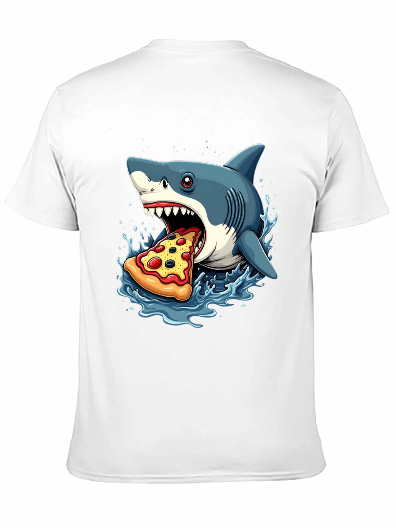 Shark Pizza T-Shirt - Funny Graphic Tee