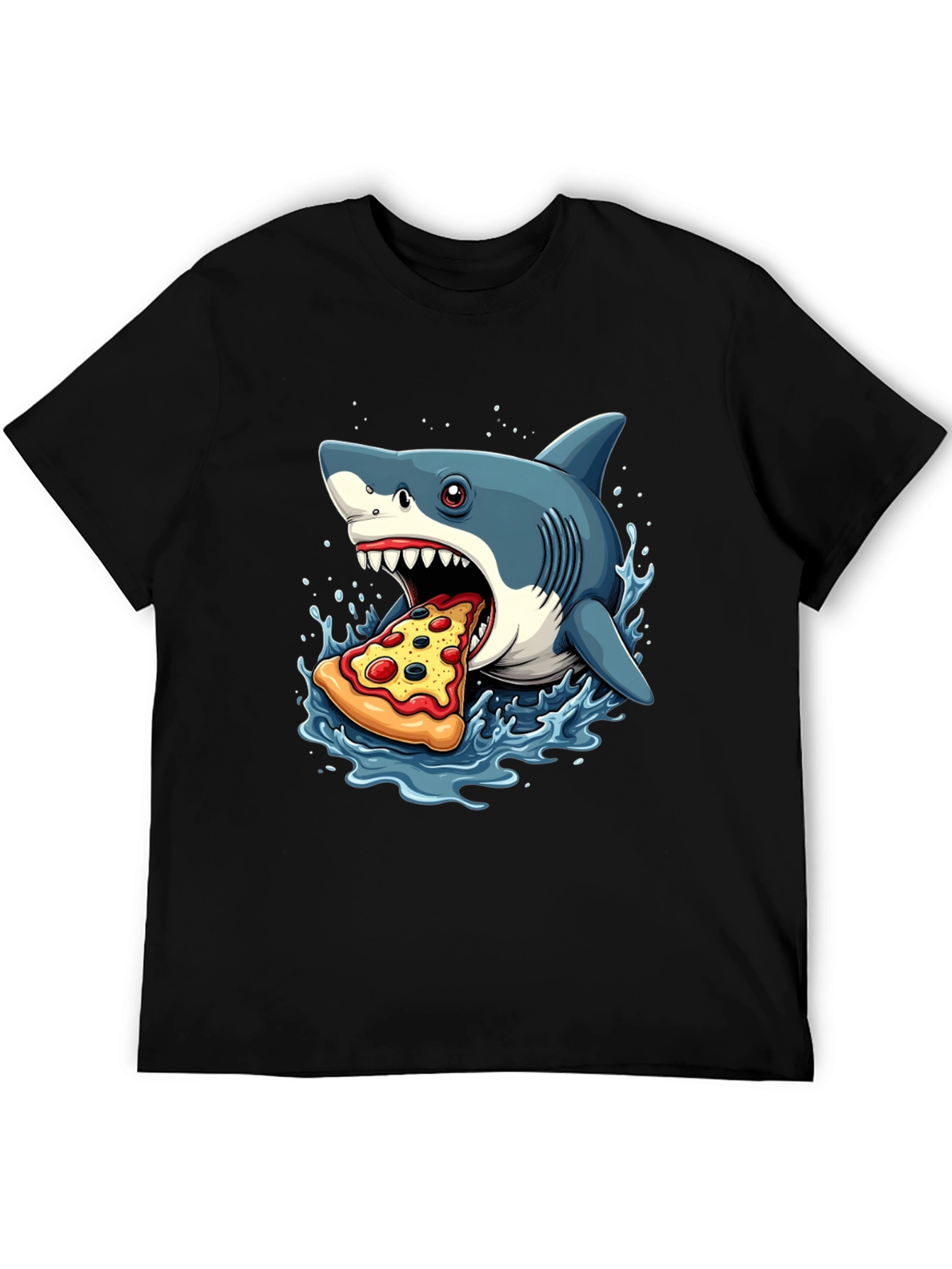 Shark Pizza T-Shirt - Funny Graphic Tee
