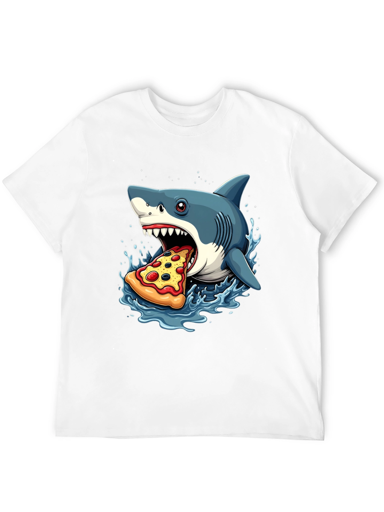 Shark Pizza T-Shirt - Funny Graphic Tee