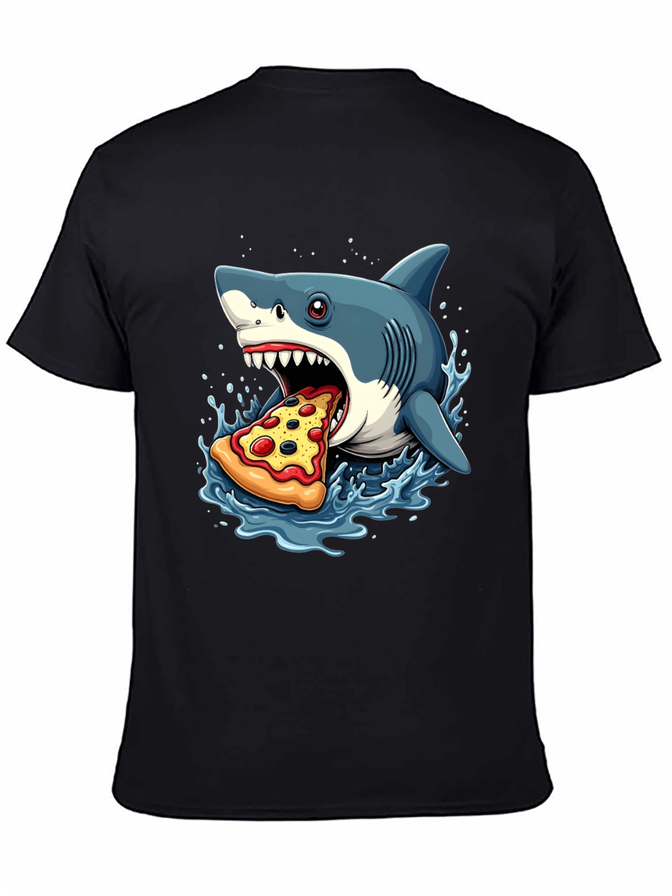 Shark Pizza T-Shirt - Funny Graphic Tee
