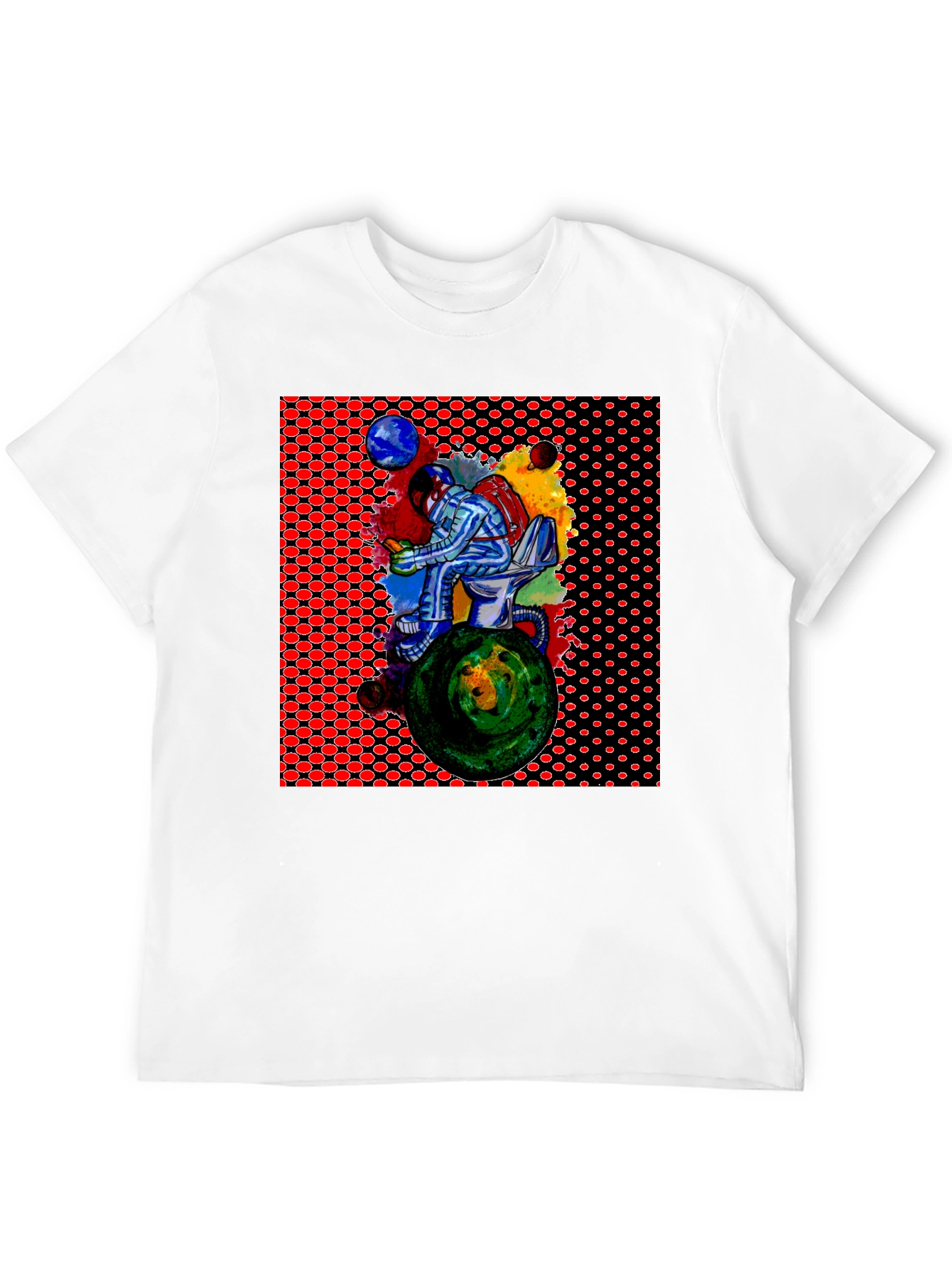 Astronaut on Toilet T-Shirt - Graphic Print Tee