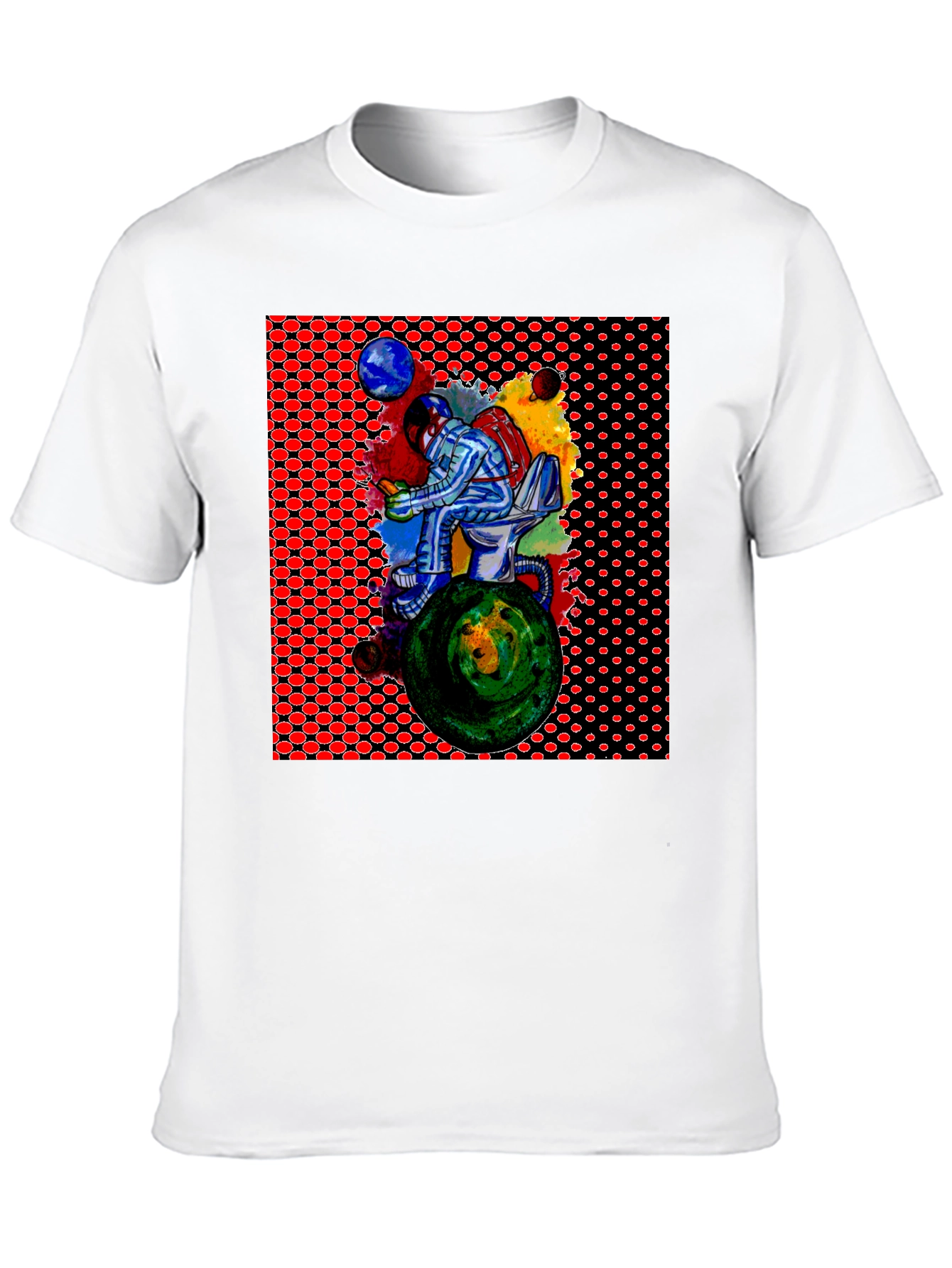 Astronaut on Toilet T-Shirt - Graphic Print Tee