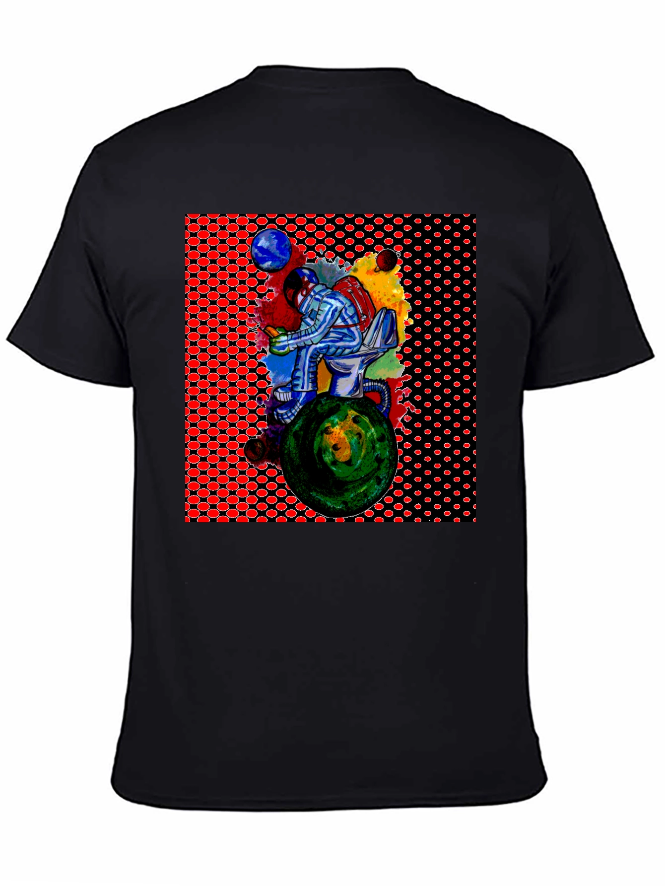 Astronaut on Toilet T-Shirt - Graphic Print Tee