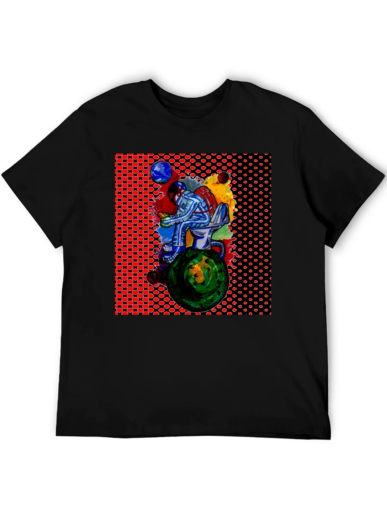 Astronaut on Toilet T-Shirt - Graphic Print Tee