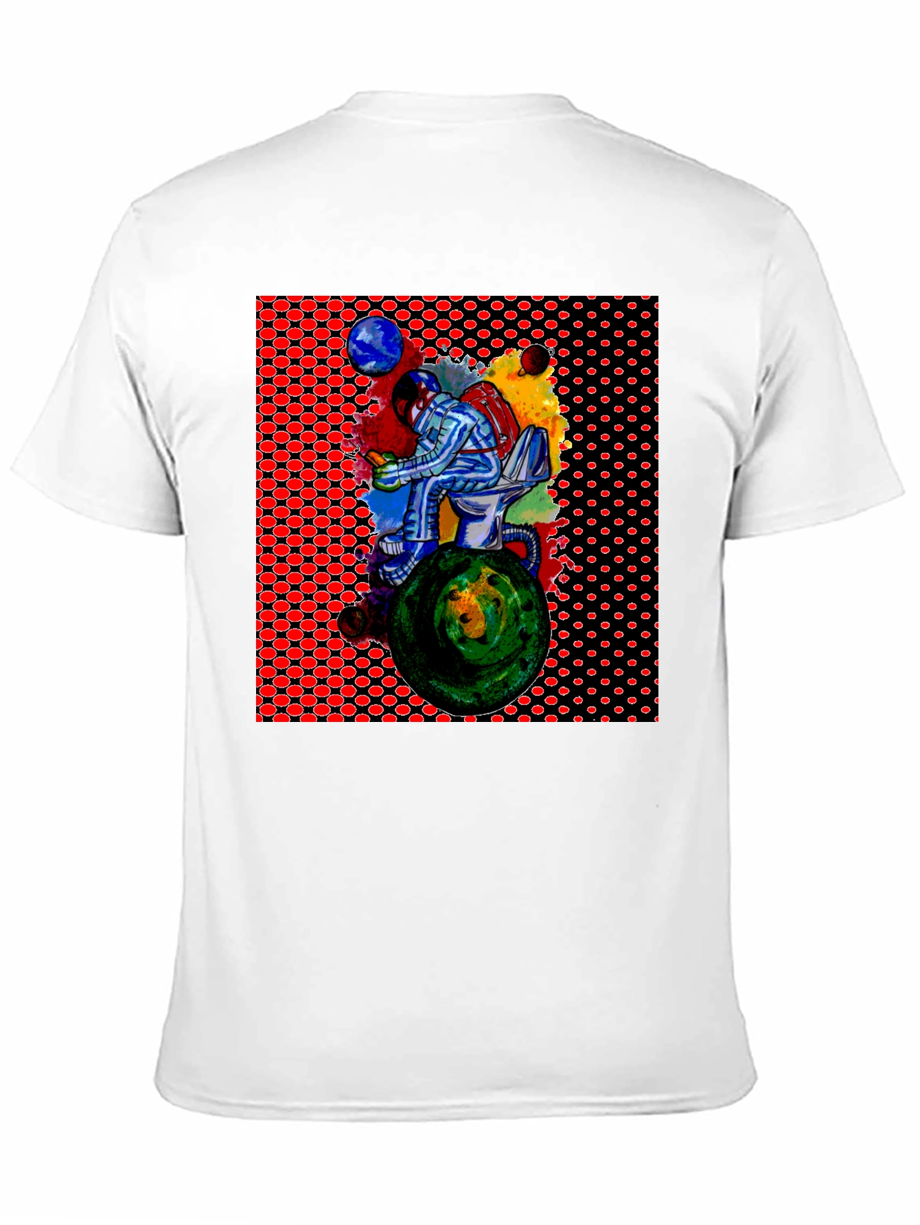 Astronaut on Toilet T-Shirt - Graphic Print Tee