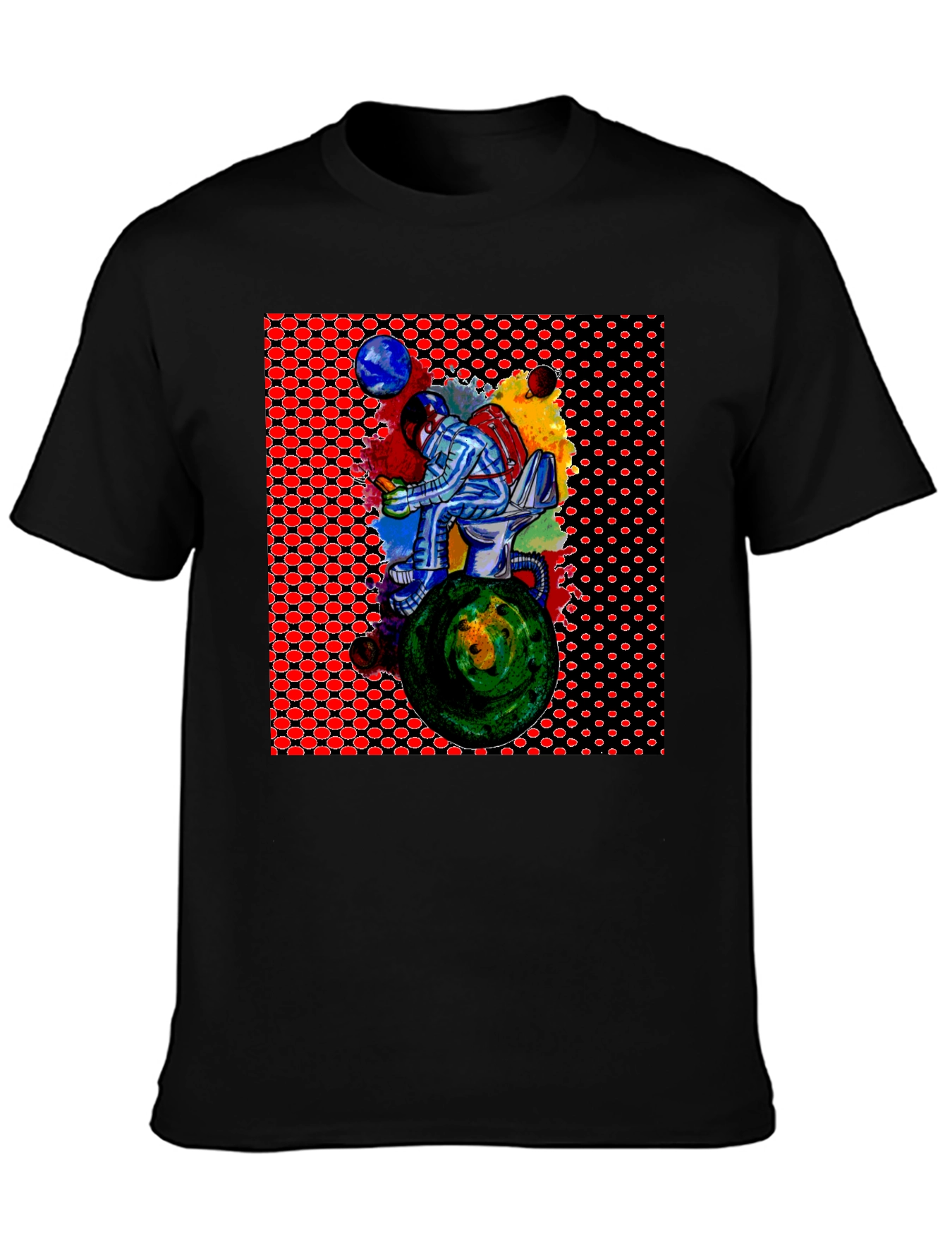 Astronaut on Toilet T-Shirt - Graphic Print Tee
