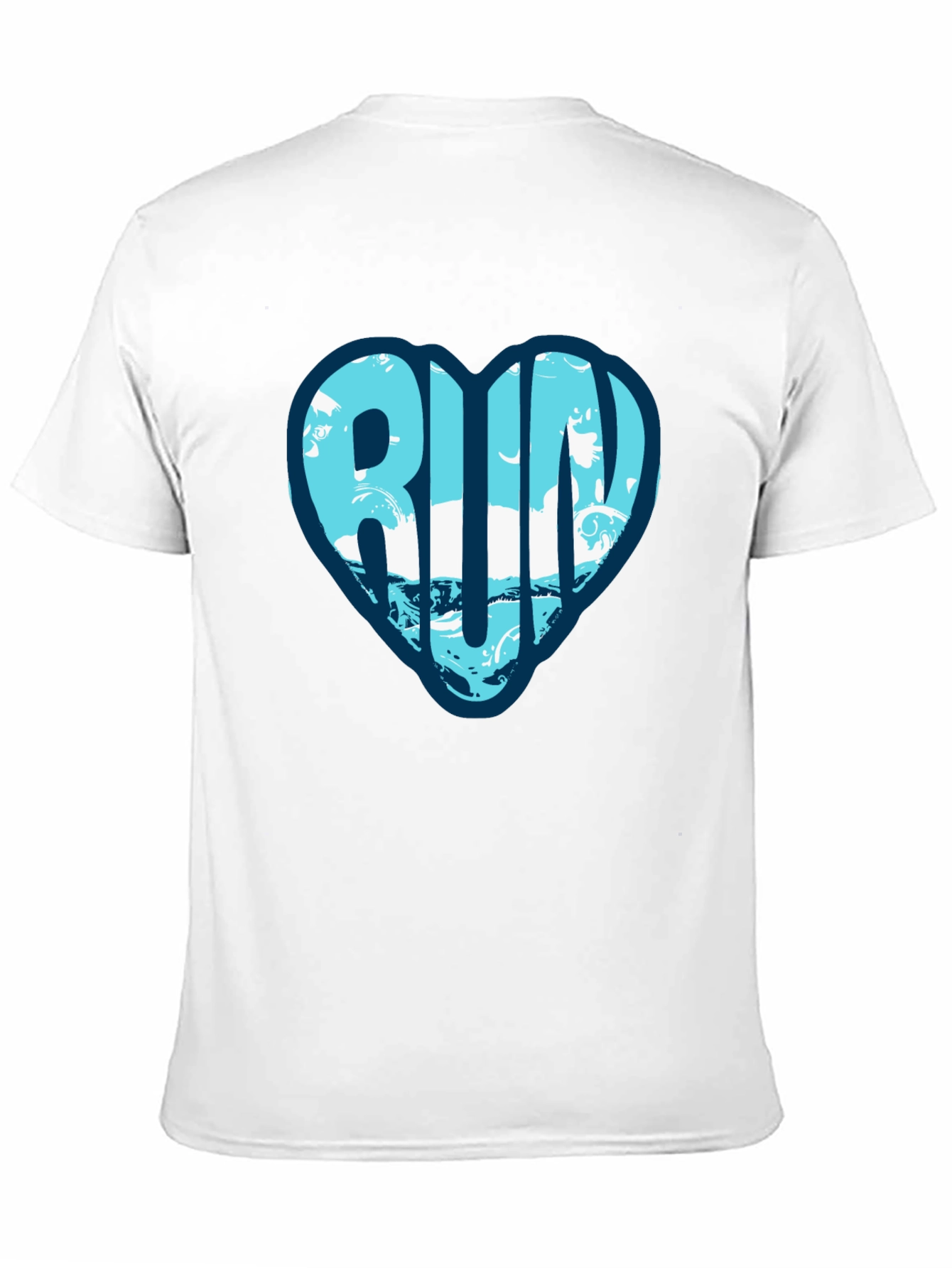 Run Heart Graphic Tee - Black Cotton T-Shirt