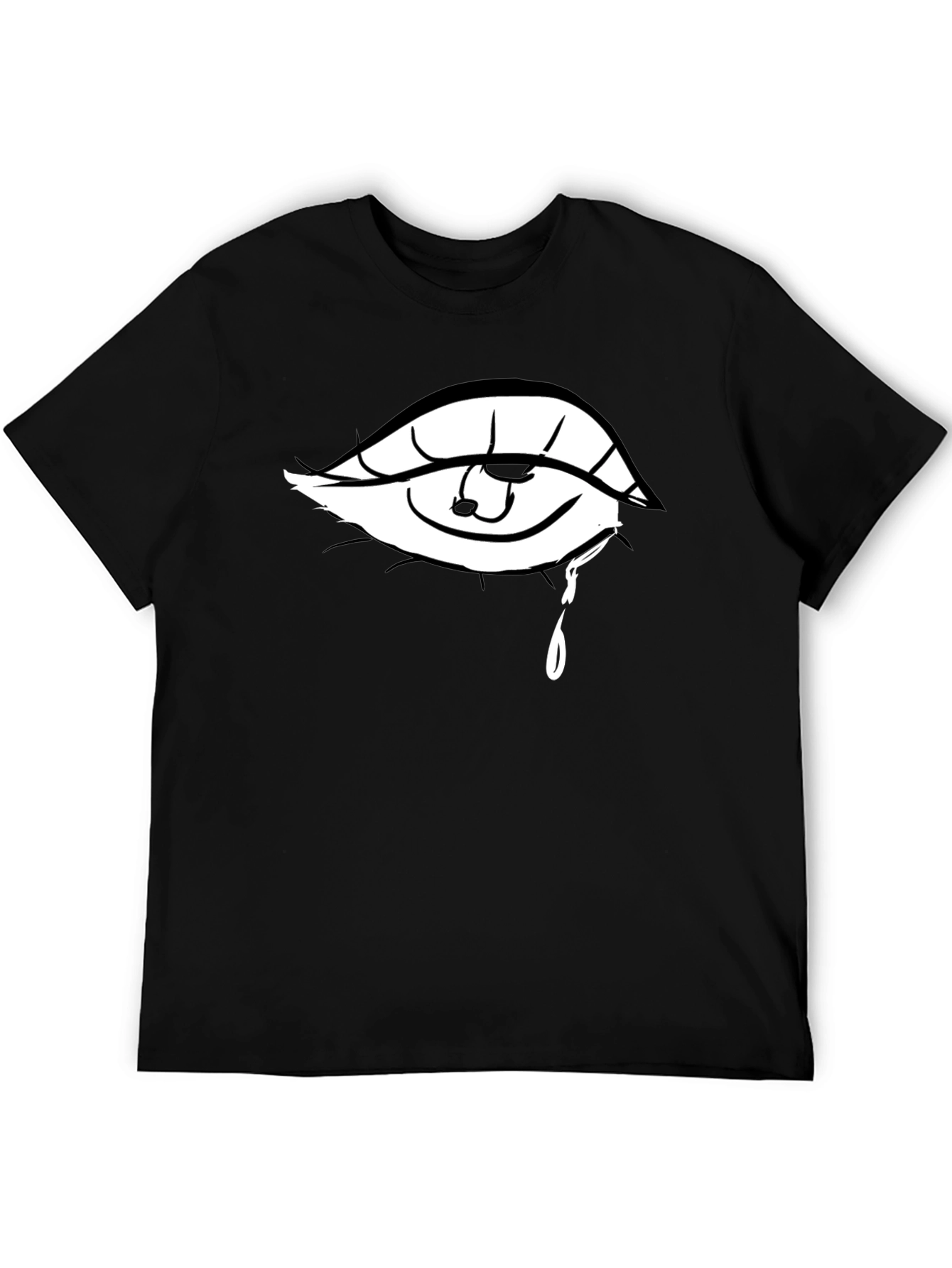 Tearful Eye Graphic Black T-Shirt