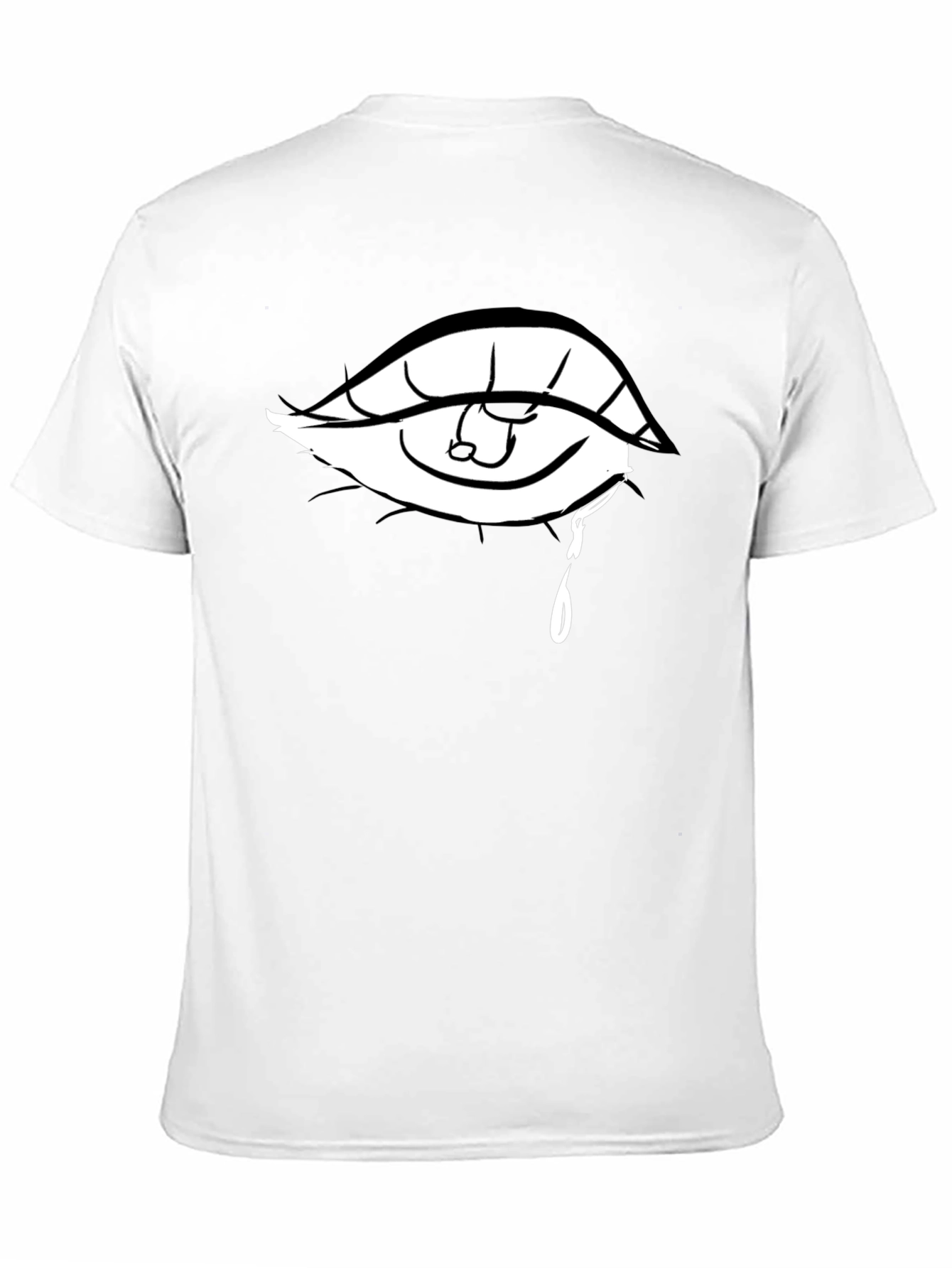 Tearful Eye Graphic Black T-Shirt