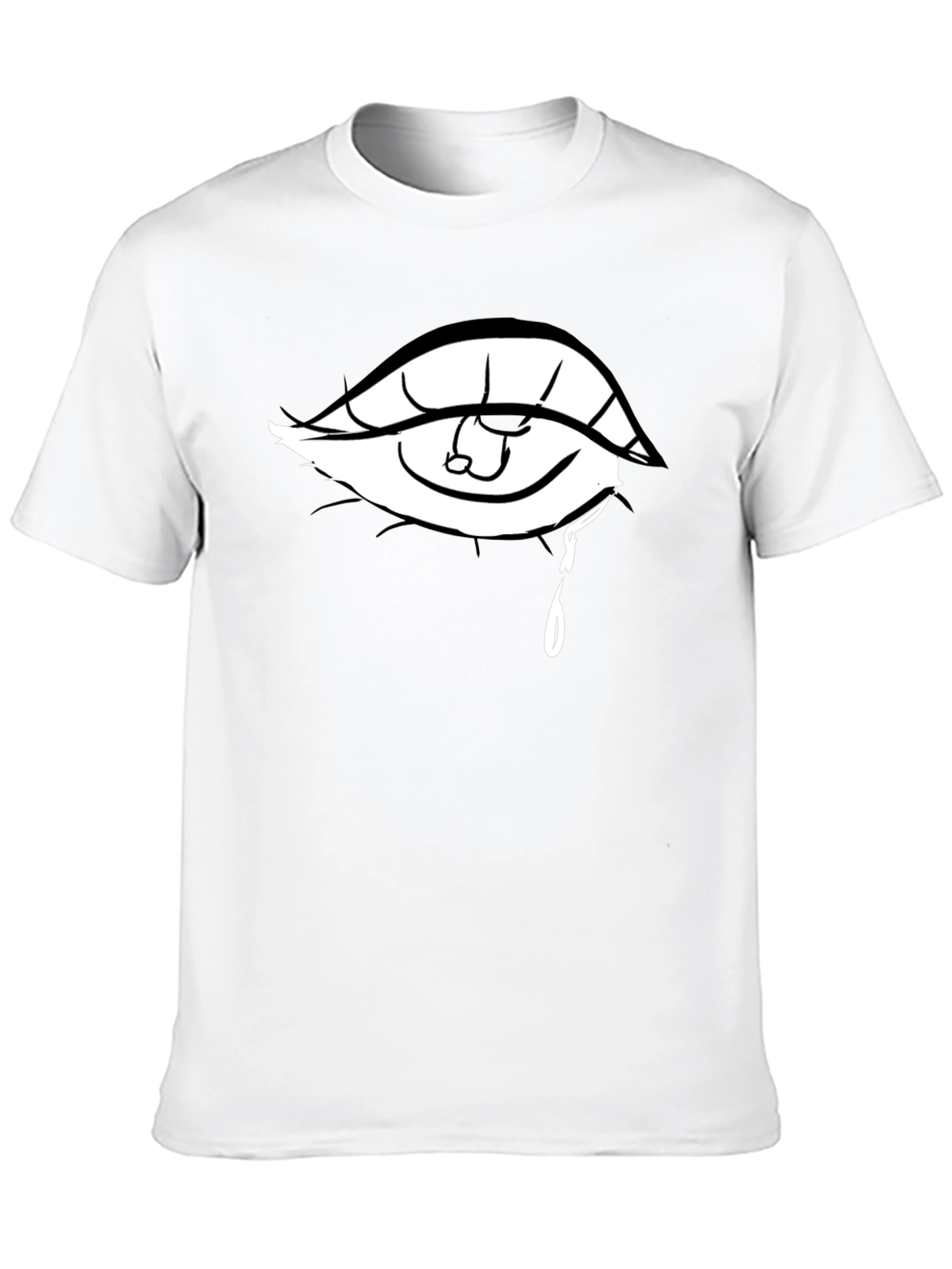 Tearful Eye Graphic Black T-Shirt