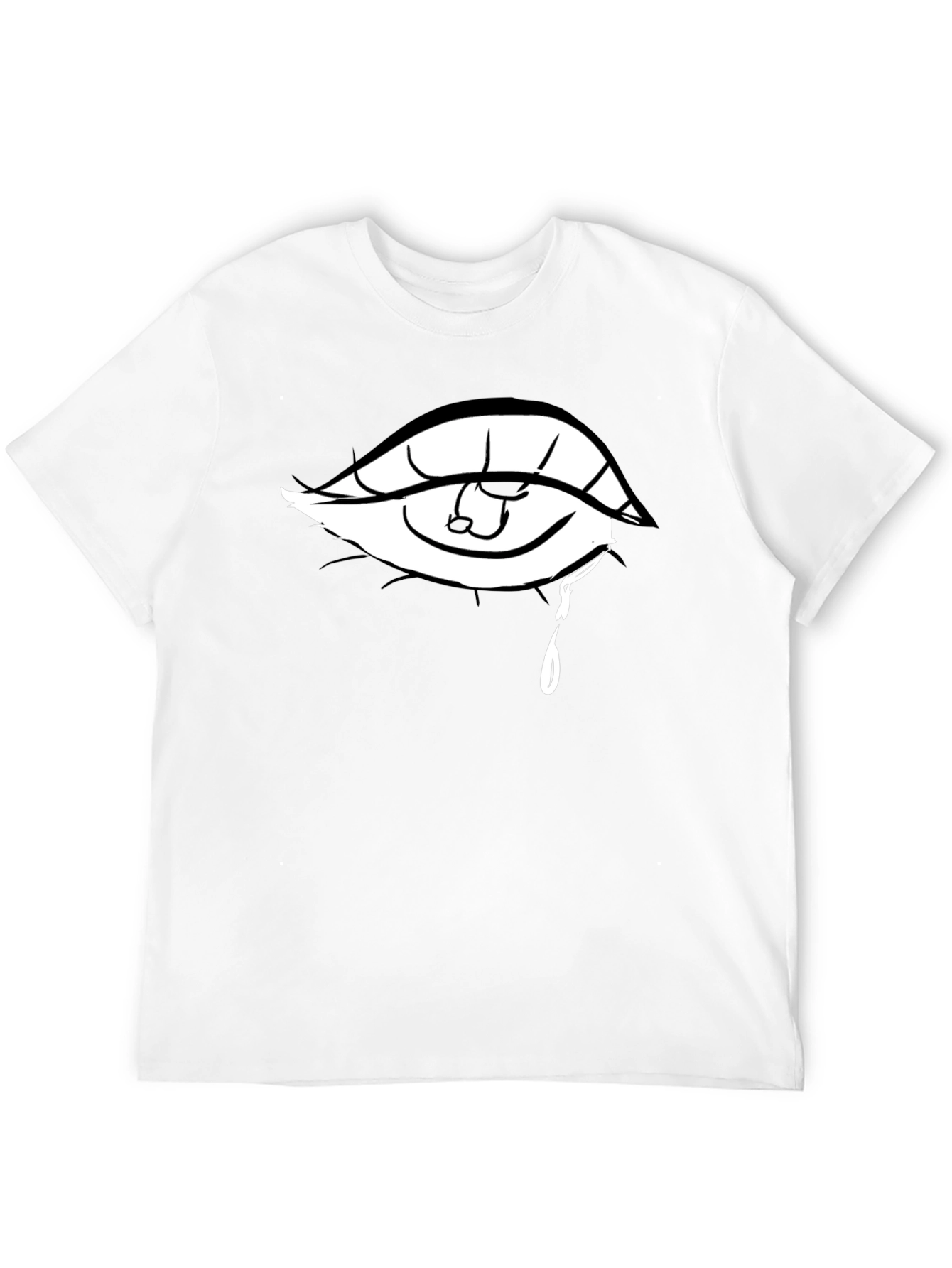 Tearful Eye Graphic Black T-Shirt